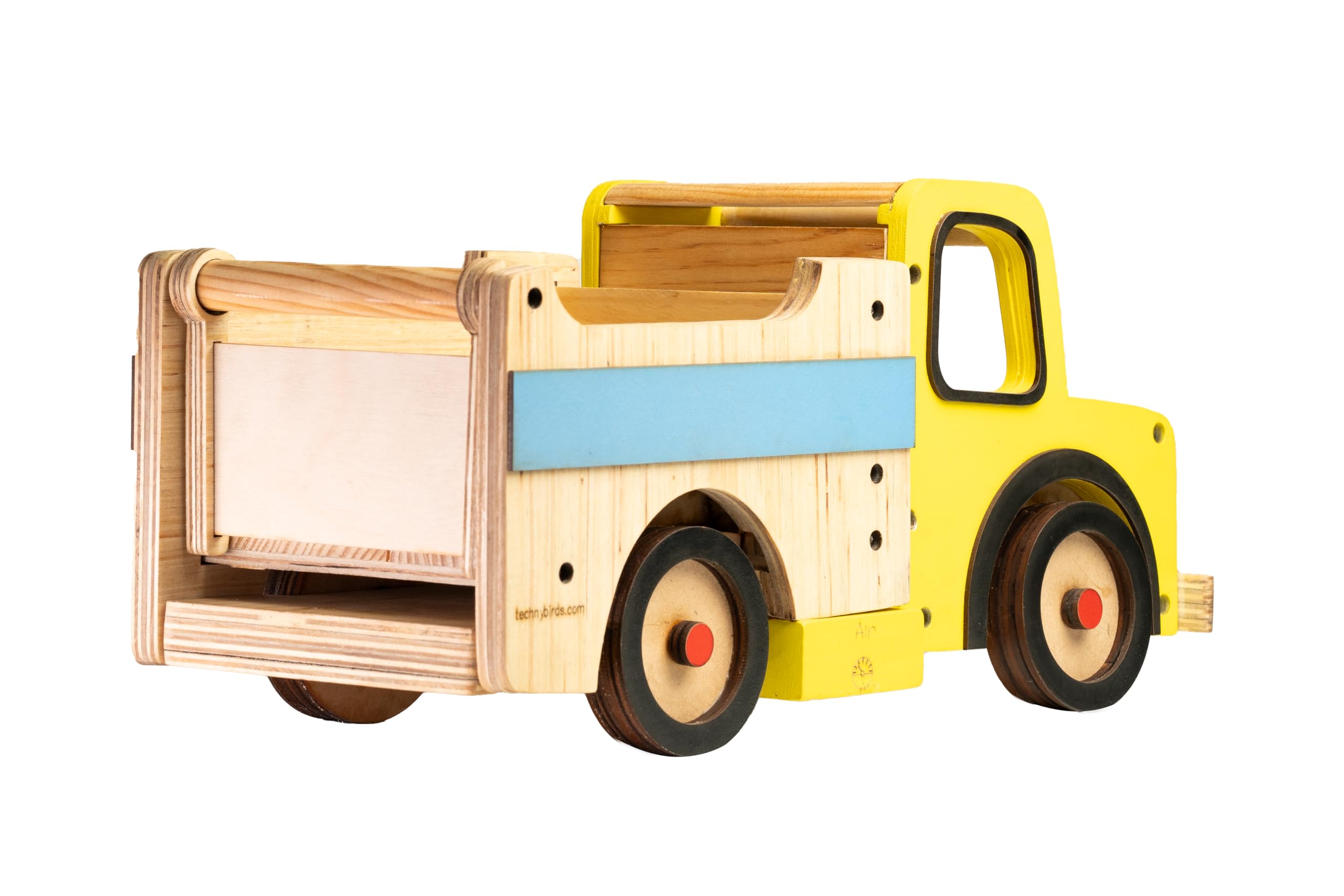 Technybirds Wooden Dumper Truck Toy & Beetle Maze Puzzle Set - Montessori Educational Toys for Kids | STEM Learning, Problem Solving & Imaginative Play | Perfect for Preschool Classroom, Birthday Gifts & Family Game Night