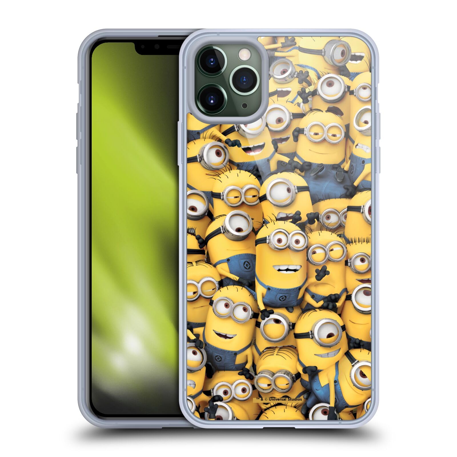 Officially Licensed Despicable Me Minions Soft Gel Case for Apple iPhone 11 Pro Max - Funny Cartoon Design, Shockproof & Anti-Scratch Protection - Perfect Gift for Kids & Minions Fans (Home, Office, Travel Use)