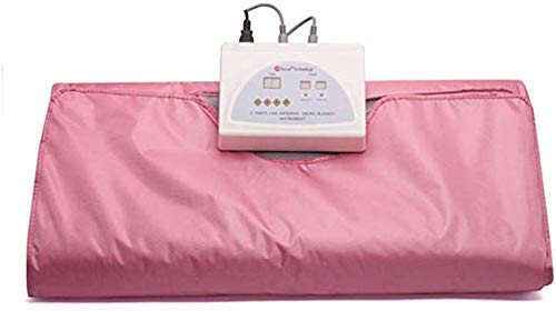 Infrared FIR Sauna Blanket for Weight Loss & Detox - Portable Body Shaper Slimming Blanket with Anti-Aging Therapy, Pink | Perfect for Home Spa, Fitness Recovery & Beauty Treatments