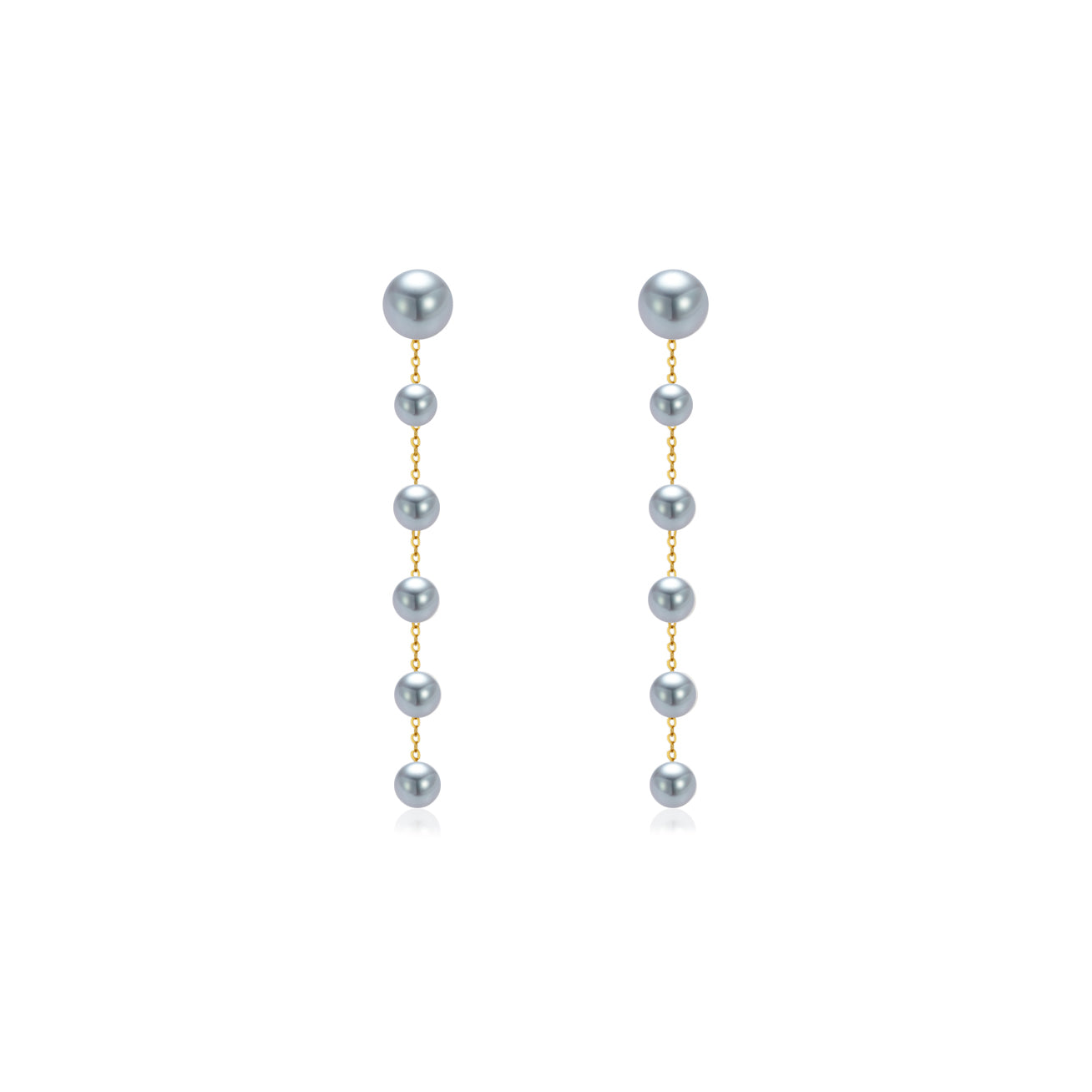 18K Gold Silver Blue Akoya Pearl Earrings for Women - Luxury Japanese Cultured Pearls Jewelry Gift for Wedding, Anniversary & Special Occasions
