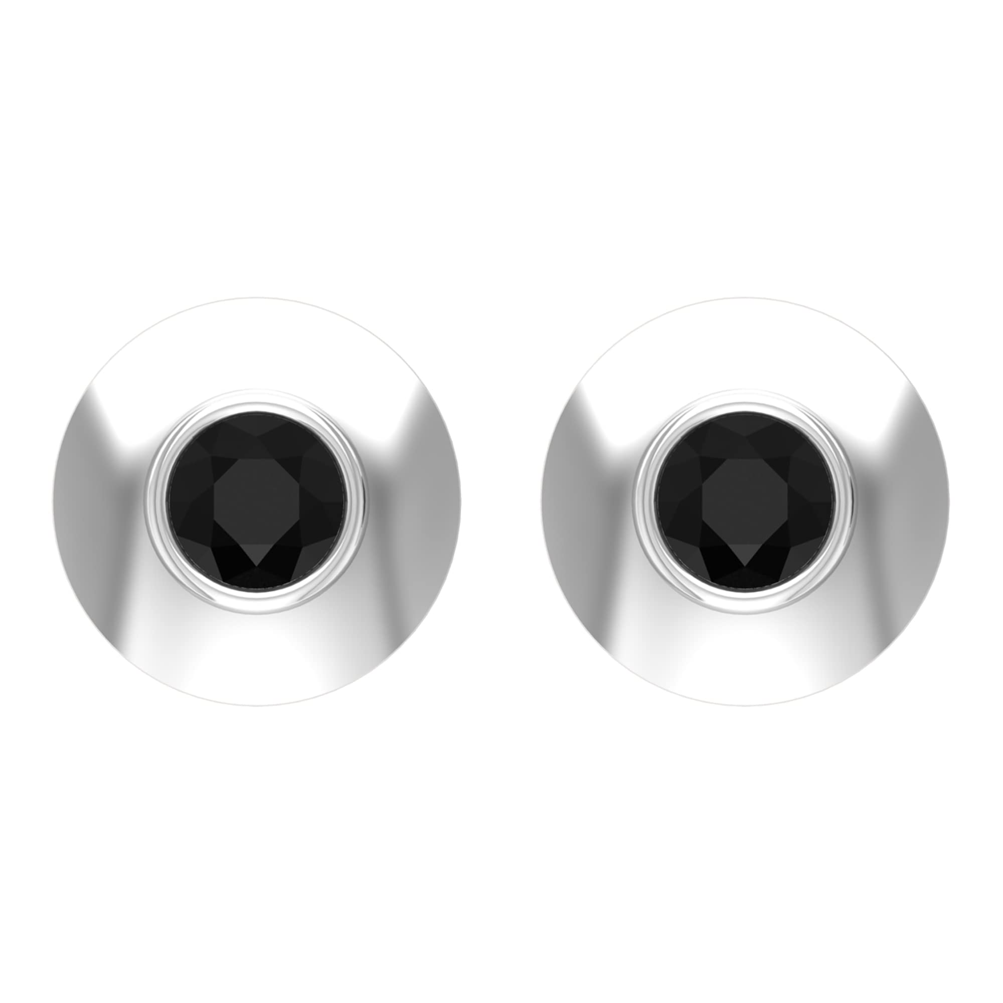 14K Solid Gold Black Onyx Solitaire Stud Earrings - Bezel Set December Birthstone Jewelry for Women | Perfect for Gifts, Weddings & Everyday Elegance