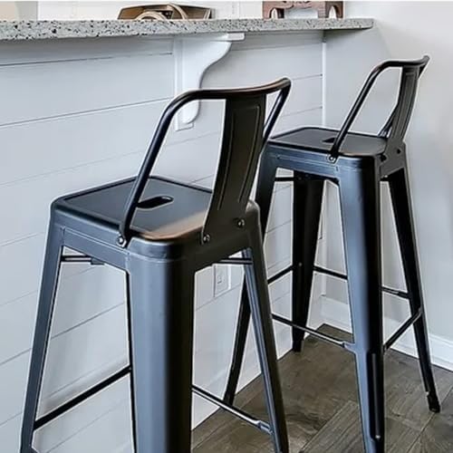 Modern Industrial Metal Bar Stools Set of 2 - 30
