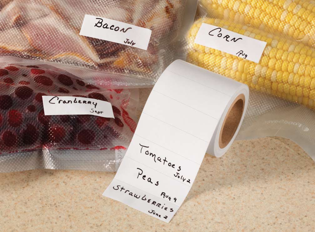 White Freezer Labels for Organizing Food Storage - Durable, Reusable & Waterproof - Perfect for Freezer Bags, Meal Prep & Pantry Organization