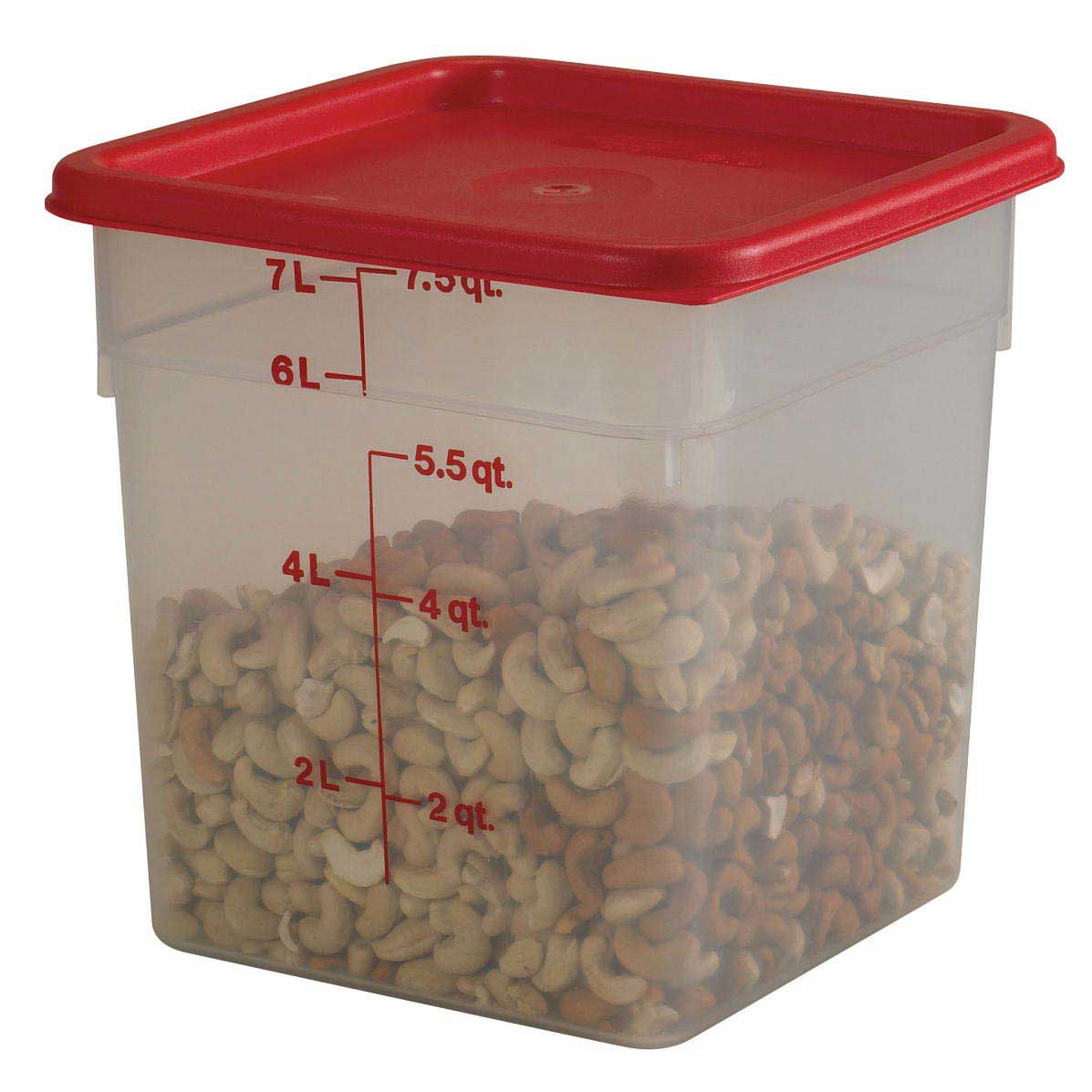 Cambro SFC6451 CamSquare 6 & 8 qt Food Storage Container Lid - Winter Rose Color | Durable Plastic Lid for Commercial Kitchens, Restaurants & Home Meal Prep