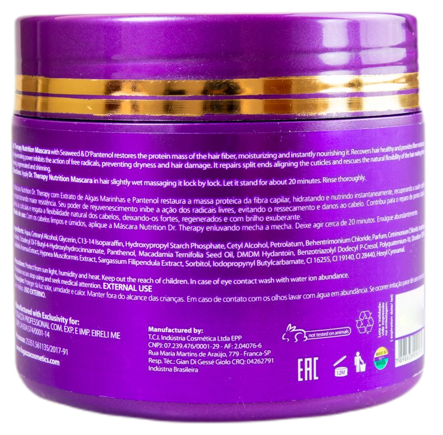 Dr. Therapy Nutrition Mask 500g - Hydrating & Revitalizing Facial Treatment for Dry & Sensitive Skin | Fogazza Cosmetics | Perfect for Spa Days & Nighttime Skincare Routine