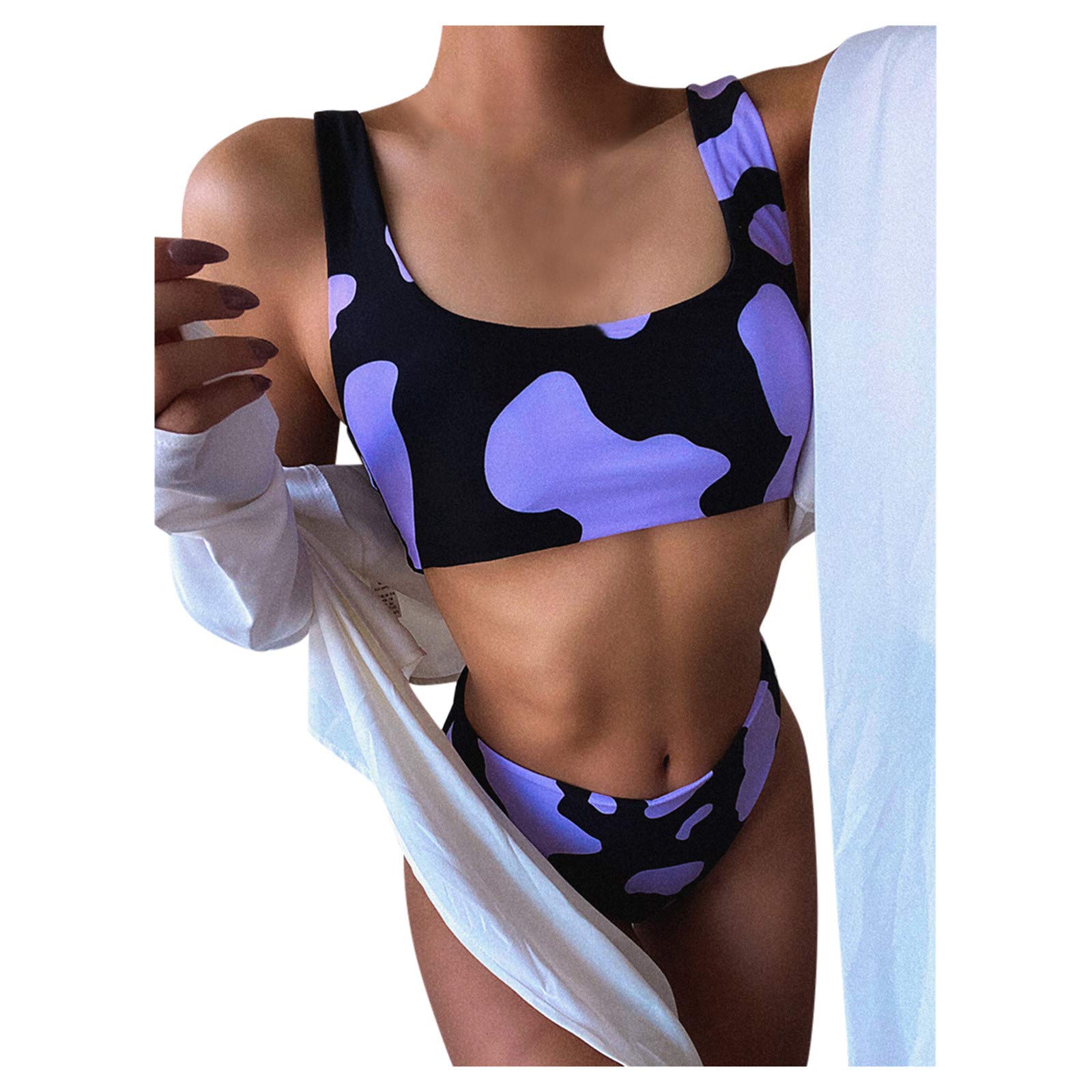 Women's Ribbed Bikini Set - Sexy Two Piece Swimwear for Beach & Pool - Summer Vacation Swimsuits for Tropical Getaways