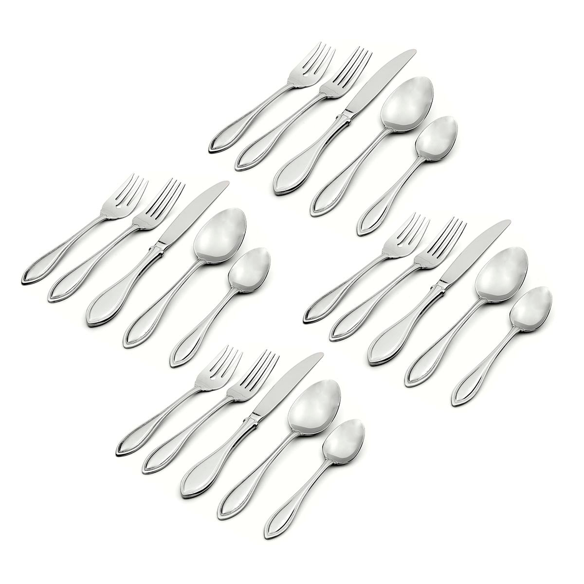 American Harmony 20-Piece Stainless Steel Flatware Set - Elegant Silverware for Everyday Dining, Dinner Parties & Gift Giving