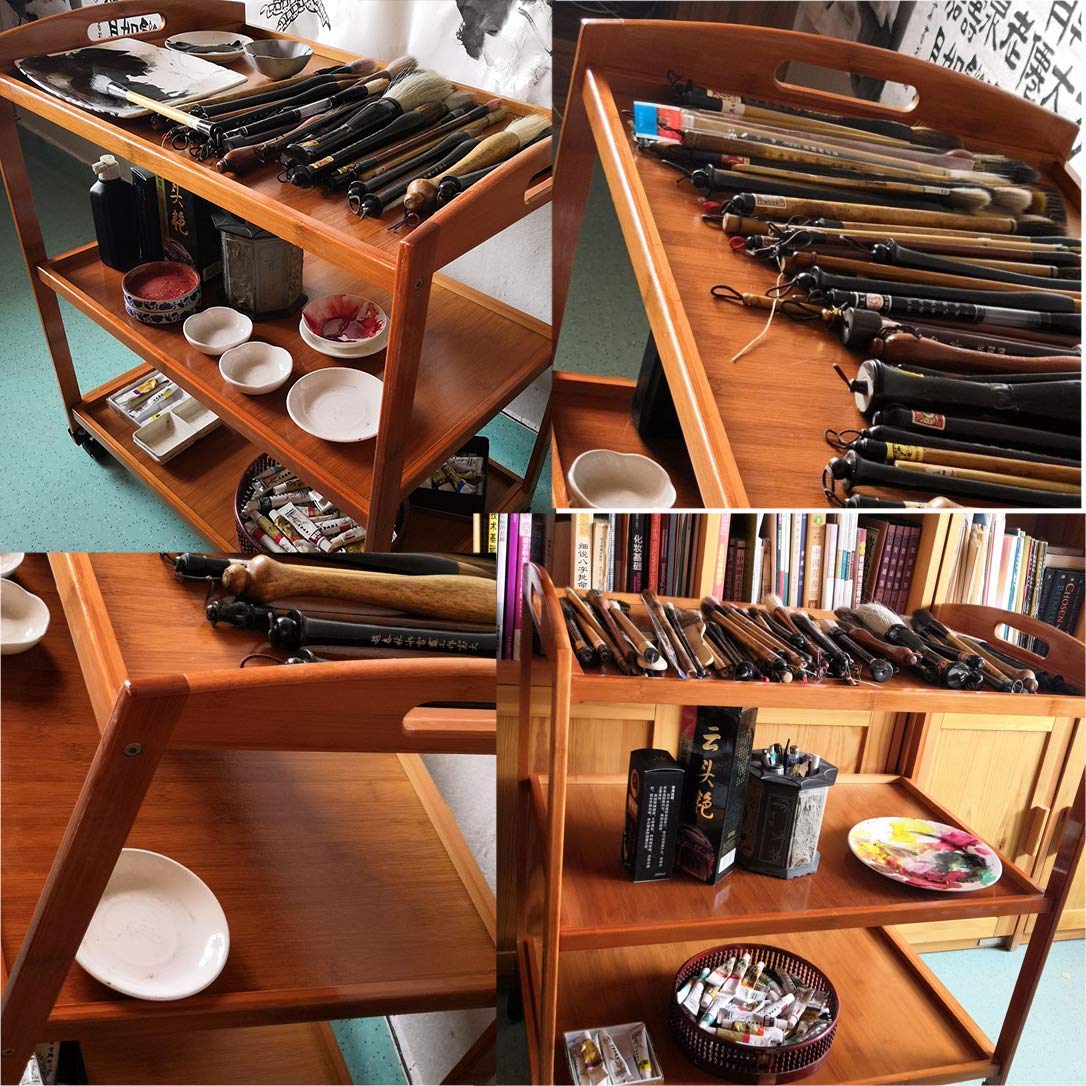 Rotating 3-Tier Kitchen Cart with Wheels - Multi-Purpose Rolling Storage Organizer for Food, Bar, Living Room & Office - Space-Saving Mobile Trolley for Home Organization