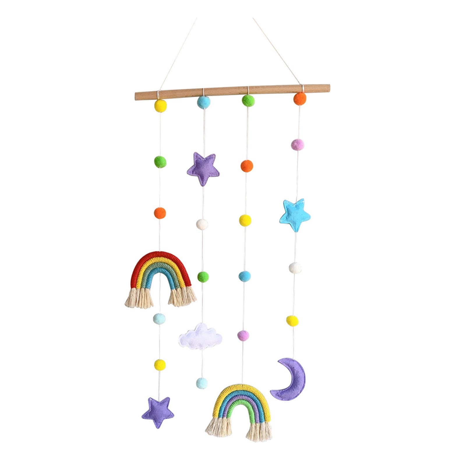 Rainbow Hanging Photo Display - Boho Wall Decor for Nursery, Bedroom & Dorm