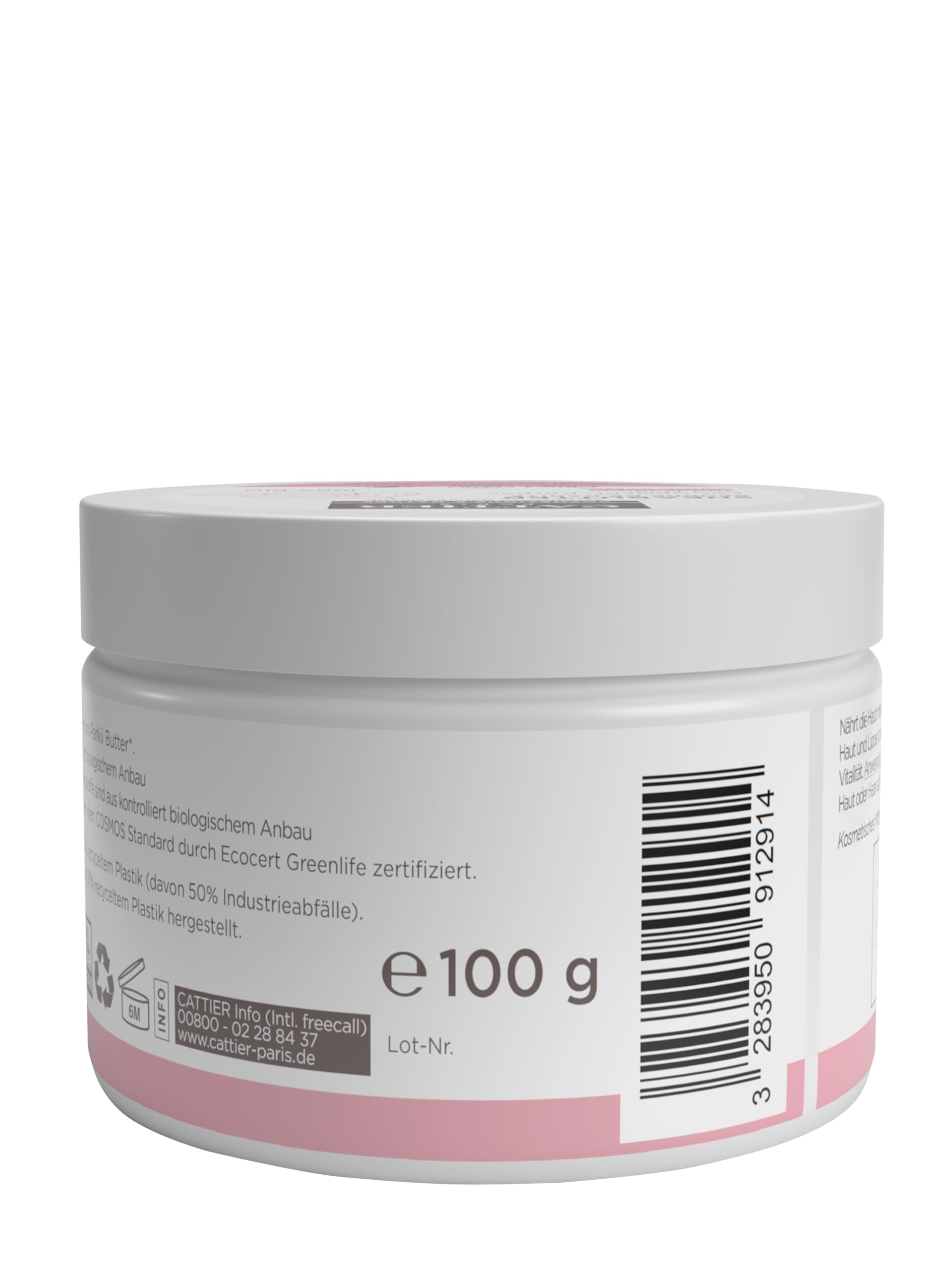 Cattier 100% Organic Shea Butter - 100ml for Dry Skin, Hair Care & Natural Moisturizer - Perfect for DIY Beauty & Body Lotion