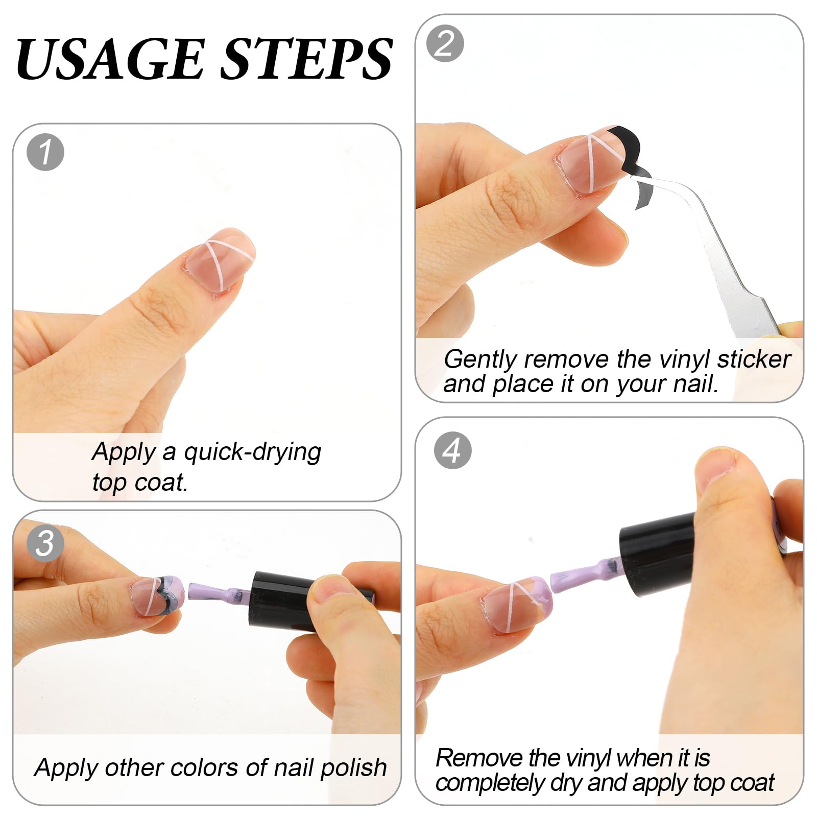 French Tip Nail Guides - 36 Self-Adhesive Sheets for DIY Manicure at Home