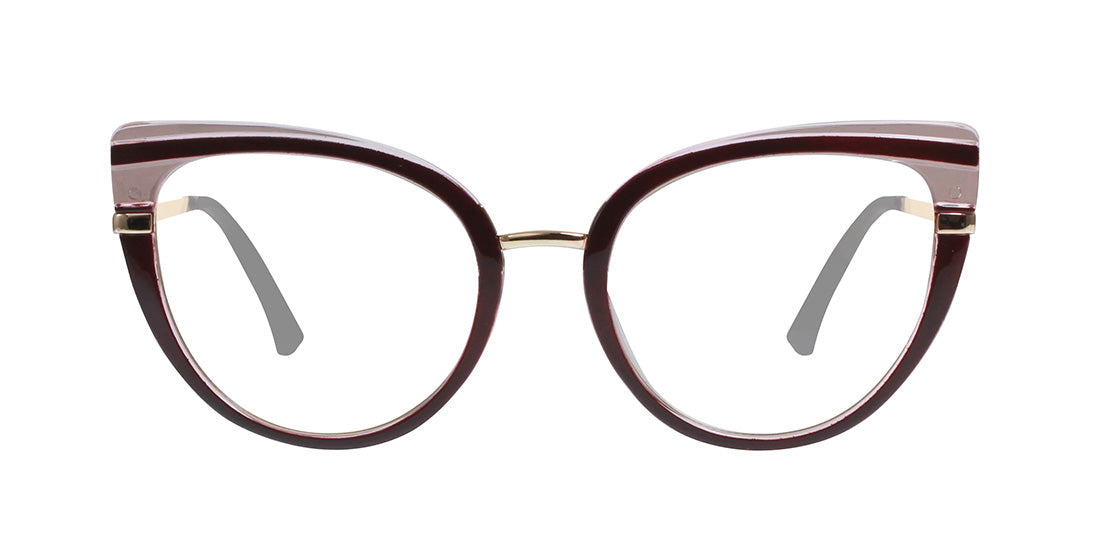 Stylish Translucent Maroon Reading Glasses 7700 - Lightweight & Comfortable for Reading, Computer Use & Daily Wear