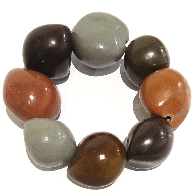 Handmade Kukui Nut Bracelet for Women & Men - Natural Hawaiian Healing Beads for Relaxation & Stress Relief - Perfect for Yoga, Meditation & Beach Vacations