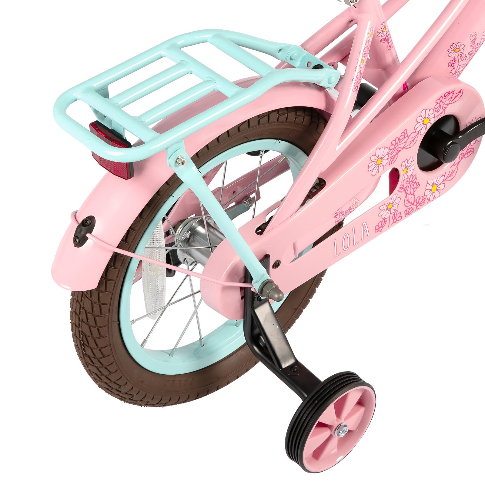 JOYSTAR 14 Inch Girls Bike with Training Wheels - Pink Princess Toddler Bicycle for 3-5 Year Old Girls | Perfect for Outdoor Play, Park Rides & Learning to Cycle