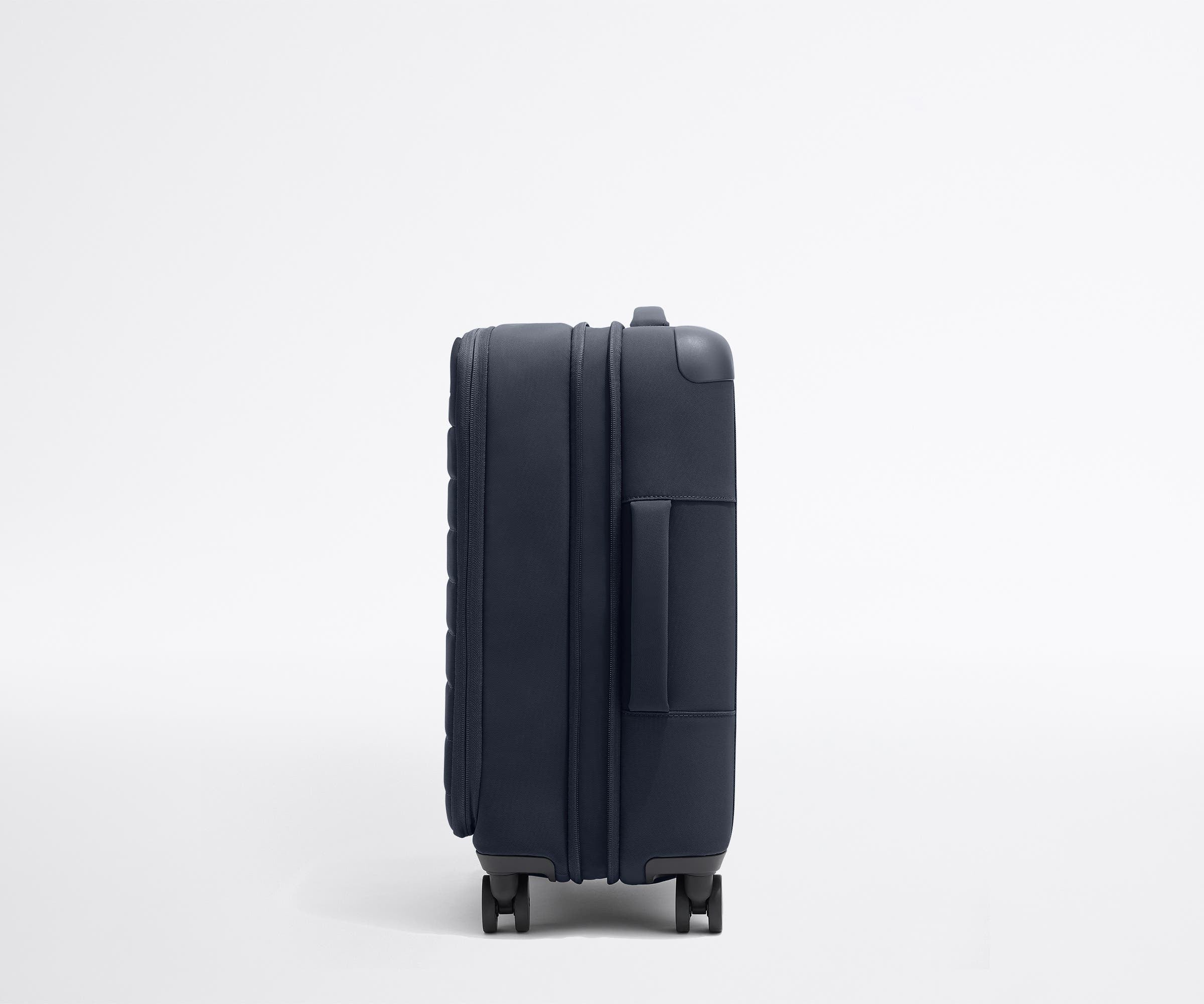 Navy Blue Softside Carry On Luggage - Lightweight Expandable Spinner Suitcase for Travel, Business Trips & Weekend Getaways