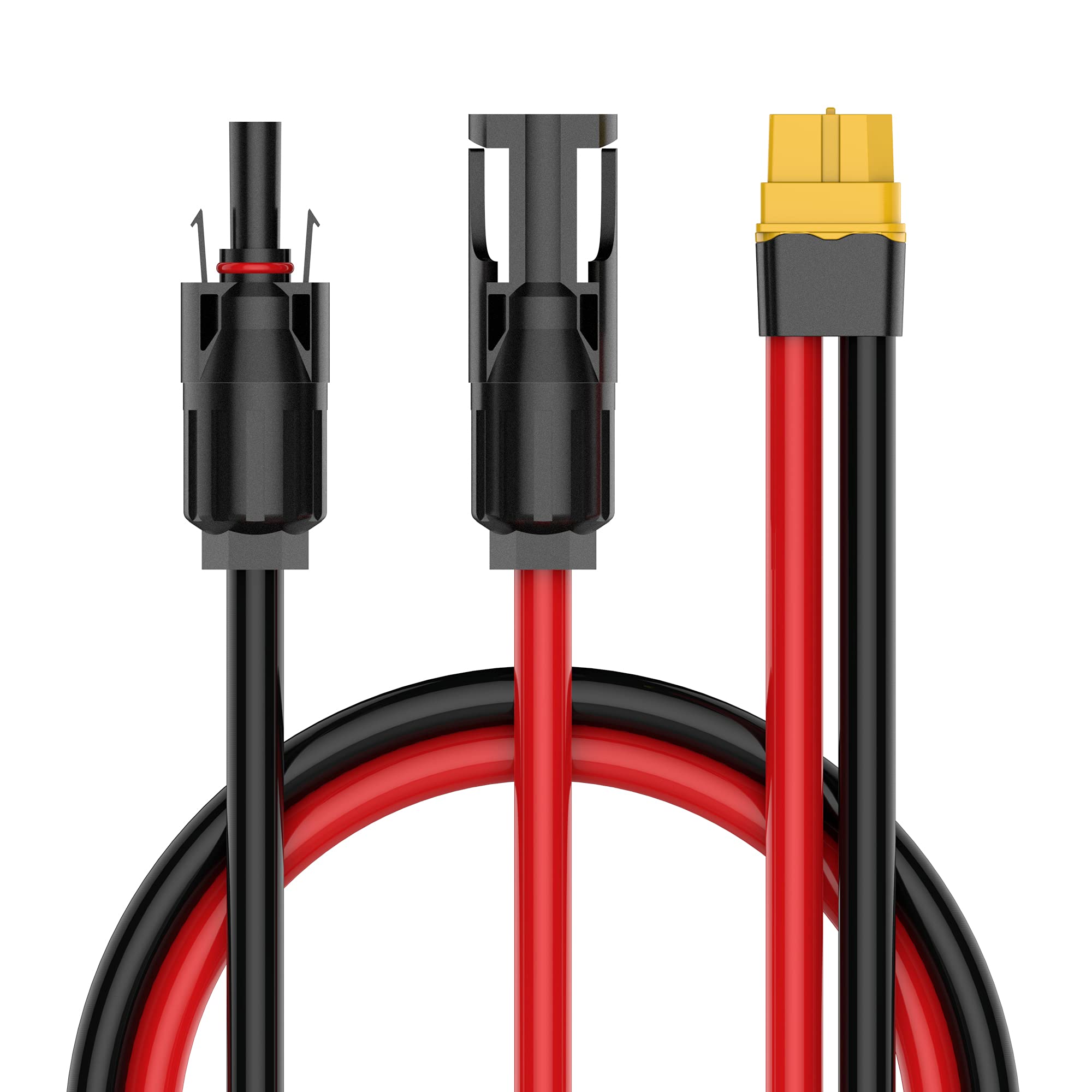 Solar Charge Cable with XT60 Connector - 10Ft Solar Panel Adapter for LiPo Battery Packs, EcoFlow DELTA Portable Power Station & Solar Generators - Perfect for Outdoor Camping, RV Trips & Emergency Power Backup