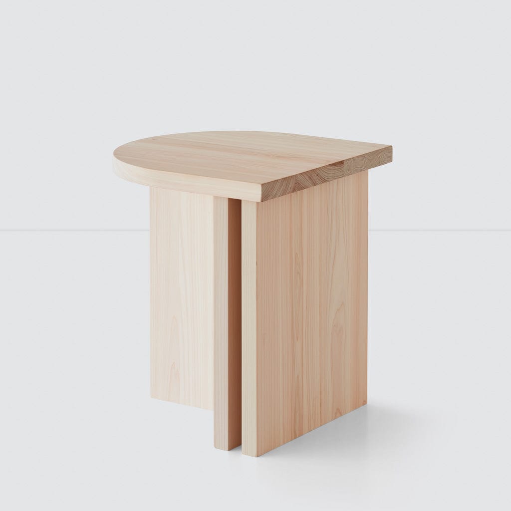 Premium Japanese Hinoki Wood Side Table - Natural Solid Wood Nightstand for Bedroom, Living Room & Patio - Handcrafted Small End Table with Smooth Finish