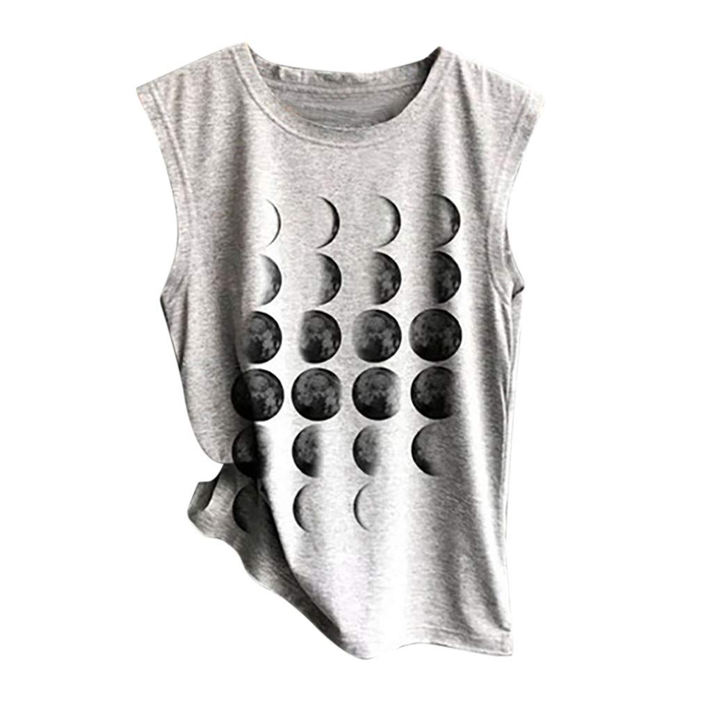 Vedolay Women's Fashion Printed Sleeveless Crop Tank Top - Soft Loose Fit Workout Blouse for Yoga, Gym & Summer Casual Wear
