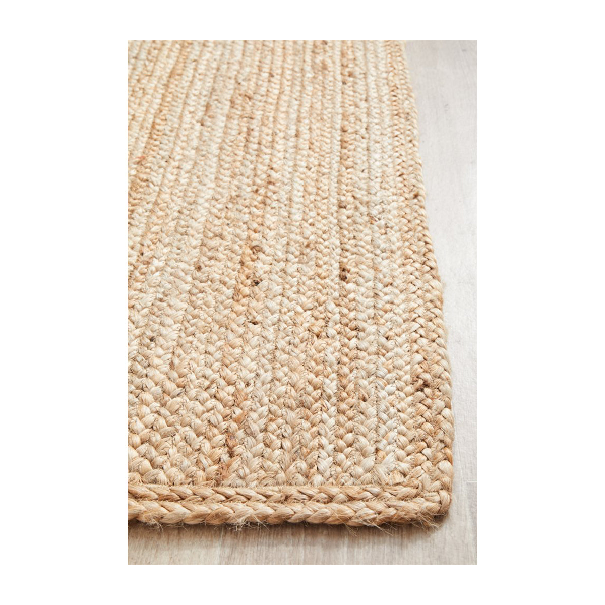 Bondi Rectangle Runner Rug - Natural Jute Fiber - Perfect for Hallway, Kitchen, or Entryway Decor