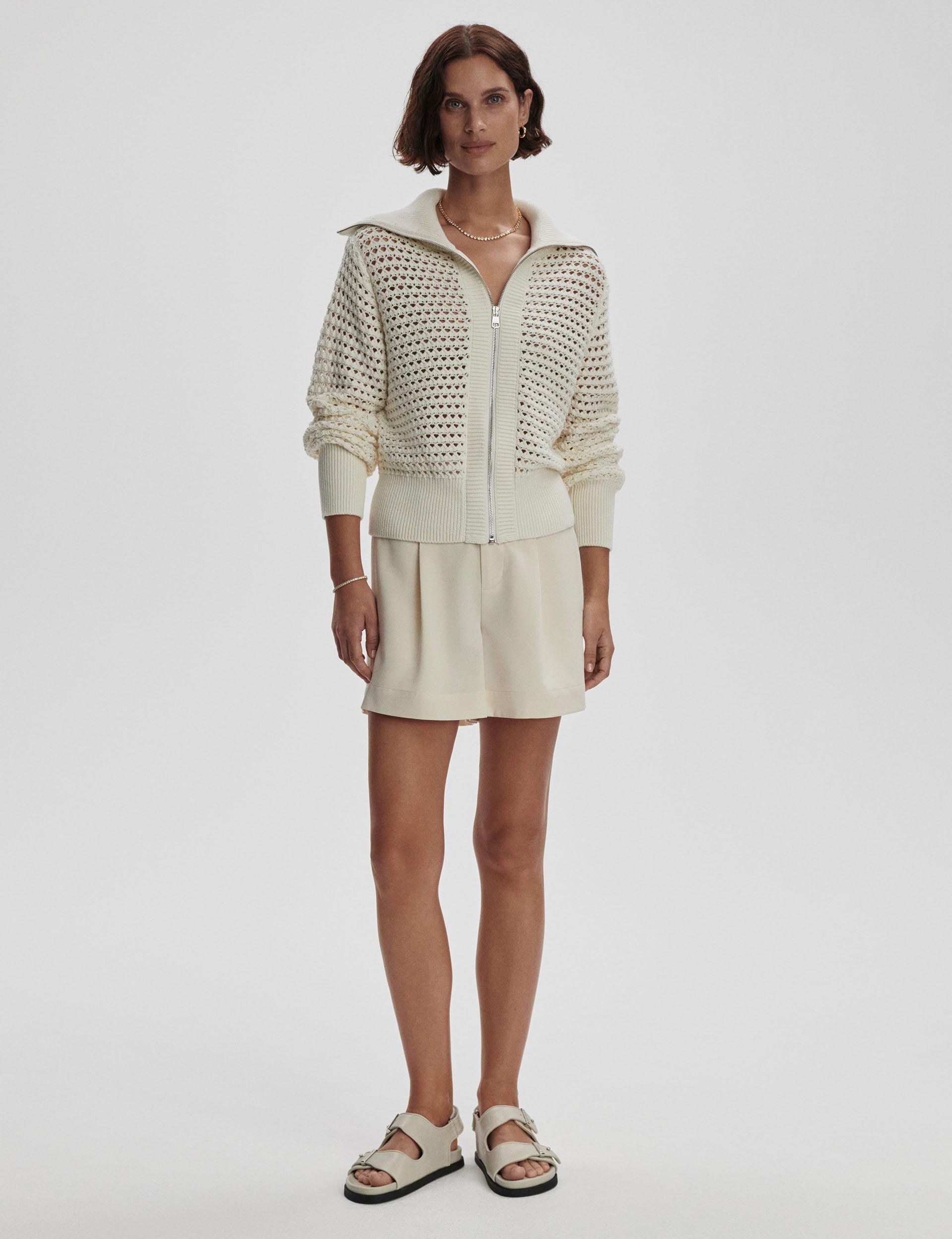 Eloise Zip Through Knit Sweater - Women's Lightweight Pullover Cardigan for Fall & Winter | Perfect for Office, Casual Outfits and Layering