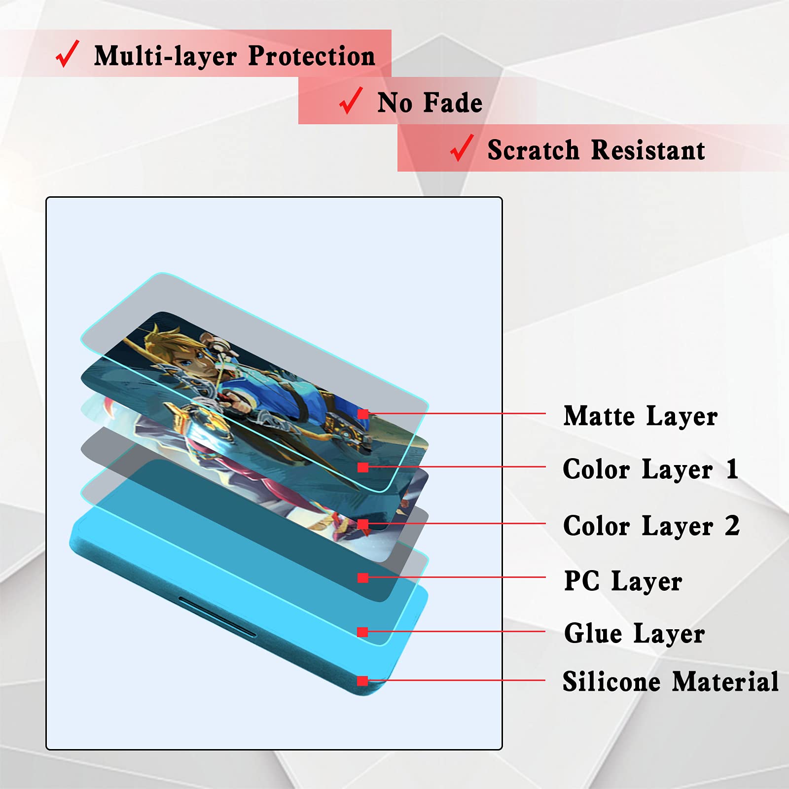Nintendo Switch Game Card Holder - 24 Slots for Switch Games & TF Cards, 3D Dynamic Zelda Design, Portable Storage Case | Perfect for Travel, Gaming Parties & Organizing Your Switch Collection