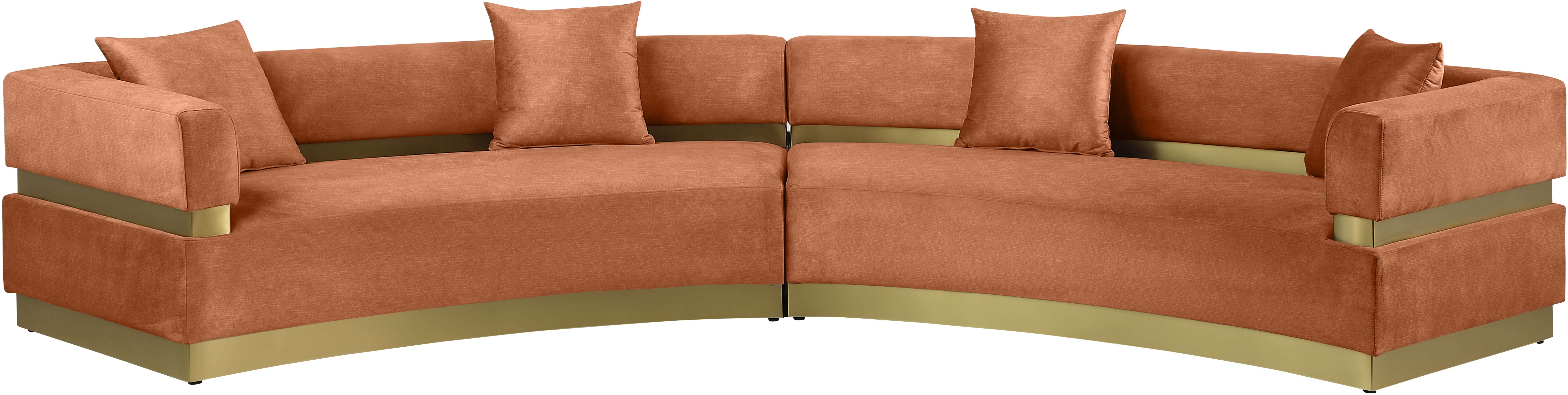 Belsa Velvet 2-Piece Sectional Sofa Set - Modern L-Shaped Couch with Soft Velvet Upholstery for Living Room, Lounge & Family Room Comfort