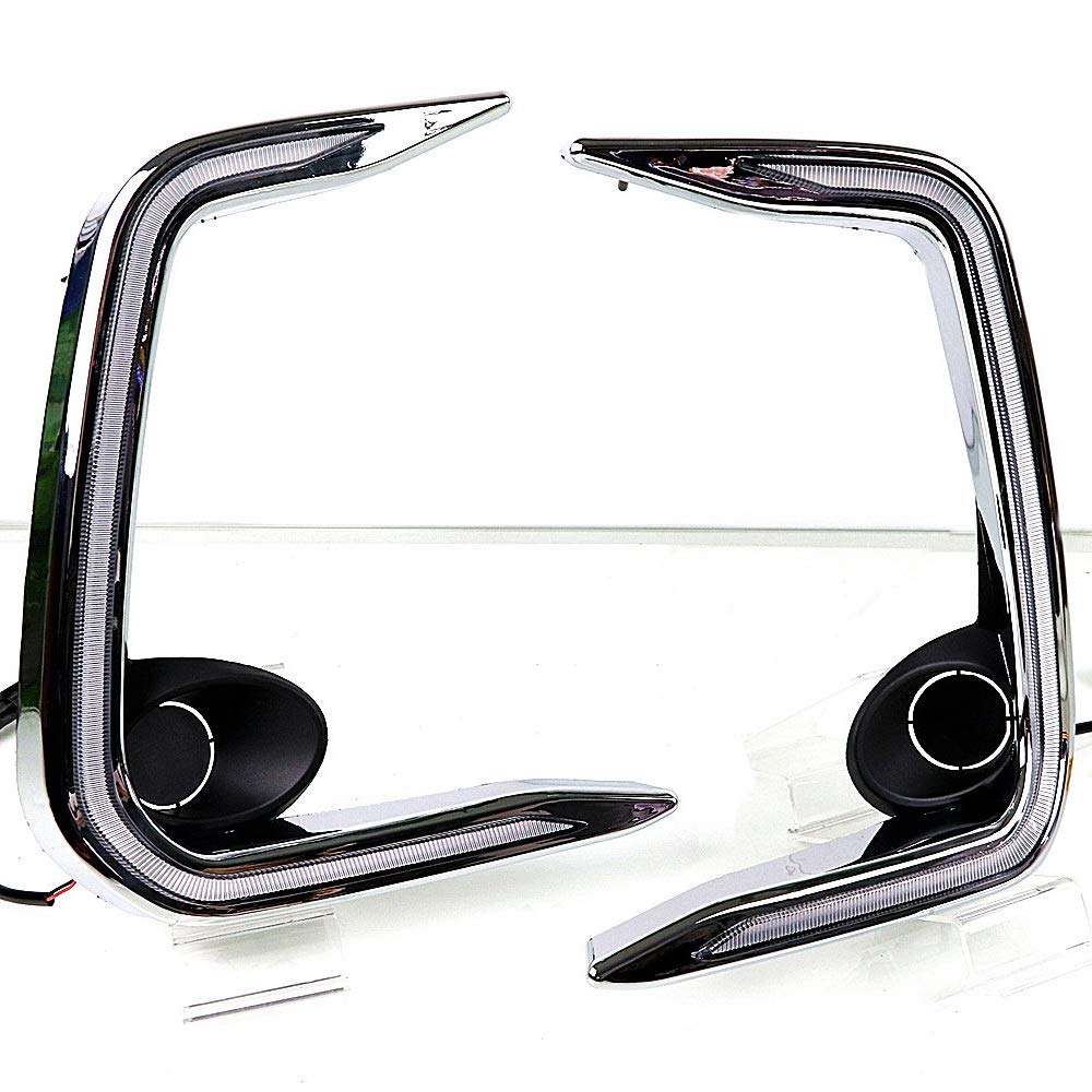 2019-2020 Toyota Corolla Sedan EU Version LED Daytime Running Lights with White DRL & Amber Turn Signals - High Visibility Safety Lights for Day & Night Driving