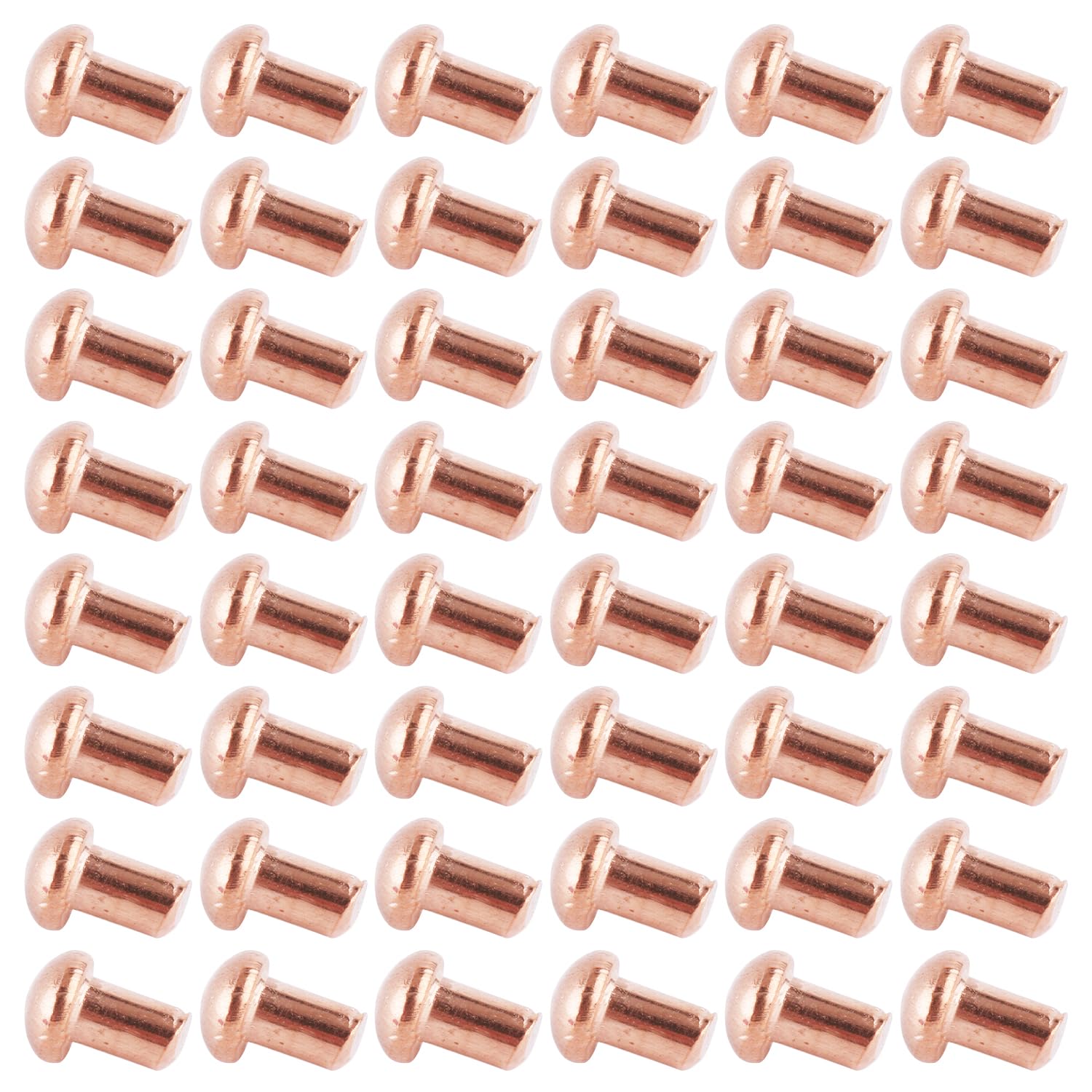 200Pcs M2 Copper Solid Rivets Kit - 0.08in Dia x 0.12in Length Round Head Fasteners for Electrical & DIY Projects - Perfect for Circuit Boards, Jewelry Making and Metal Crafting