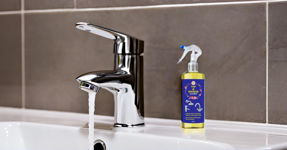 True Heaven Lime Scale Remover Spray - Hard Water Stain Cleaner for Bathroom, Kitchen, Taps, Faucets, Sinks & Tiles | 250ml | Fast-Acting Formula for Shower Glass, Toilets & Floors | Eliminates Mineral Deposits & Restores Shine