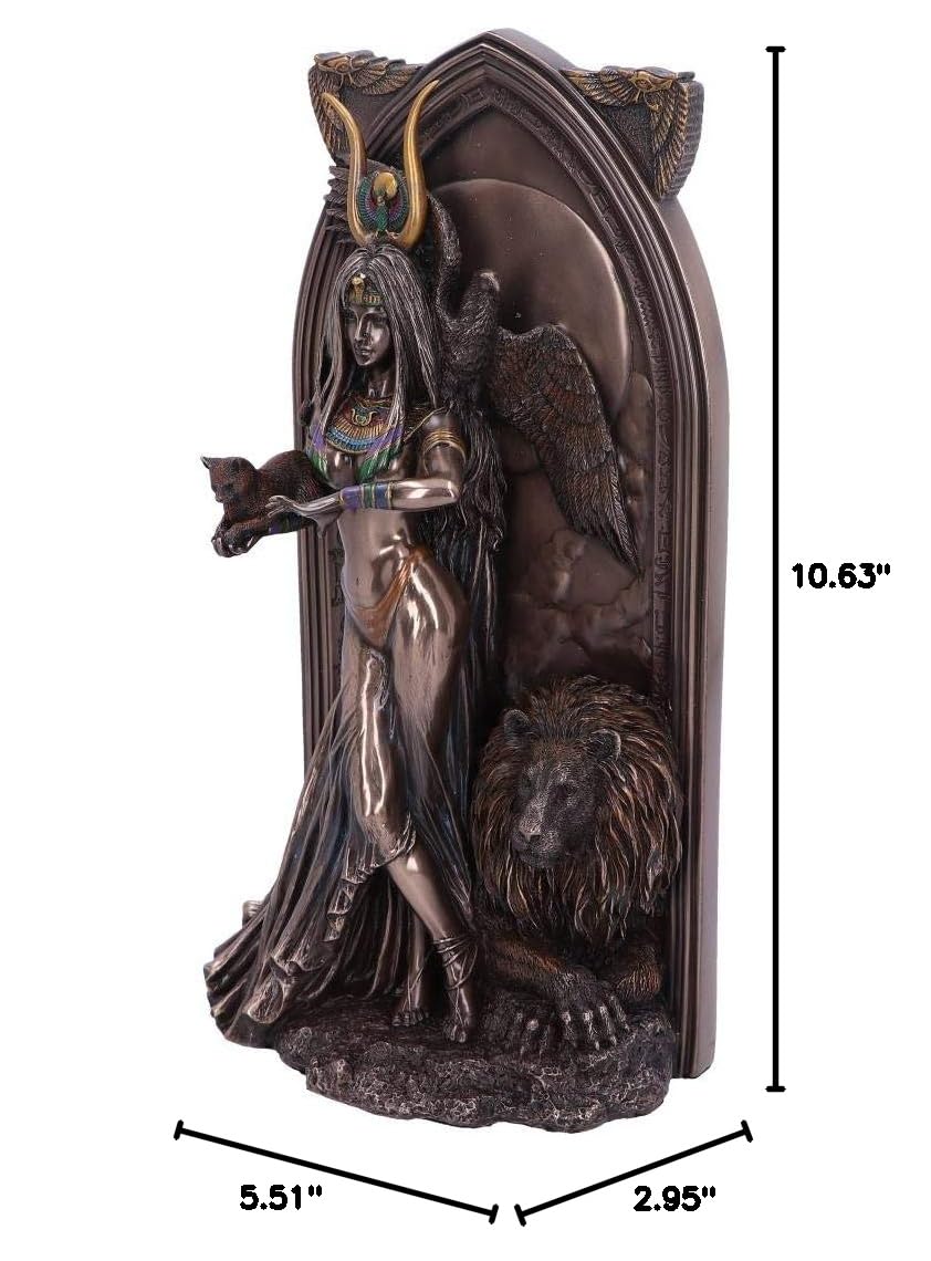 Nemesis Now Priestess Arcana Series Egyptian Figurine - Bronze Collectible Statue for Home Decor & Gift | Perfect for Mythology Lovers & Ancient Egyptian Theme Decor