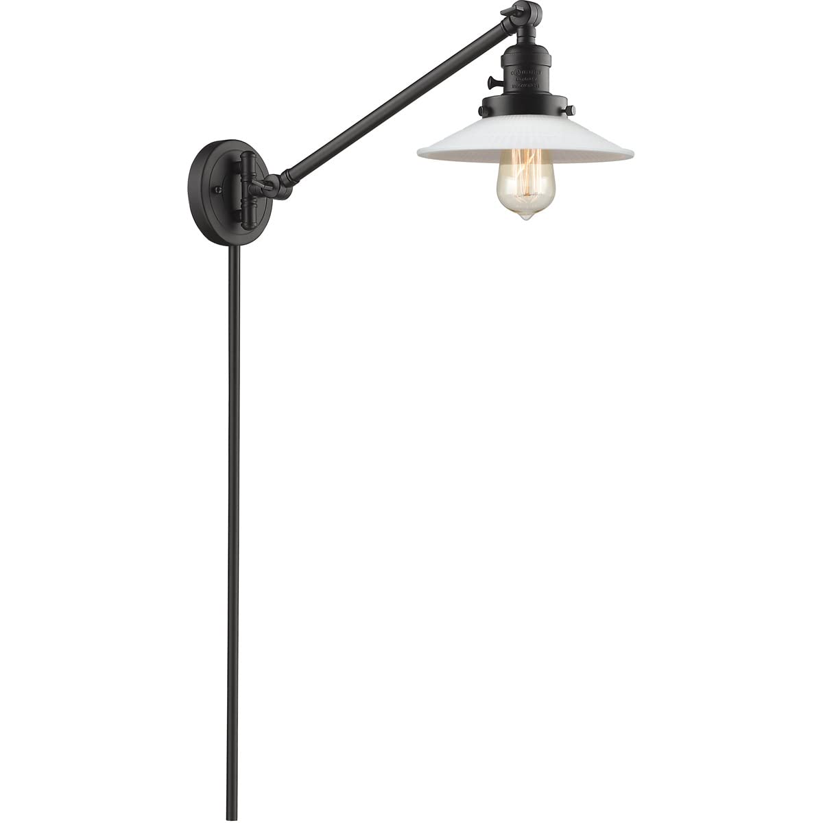 Vintage Dimmable LED Swing Arm Lamp - Oil Rubbed Bronze Finish, 1 Light for Desk, Bedside & Reading Nook | Energy Efficient Lighting for Home Office & Study Room
