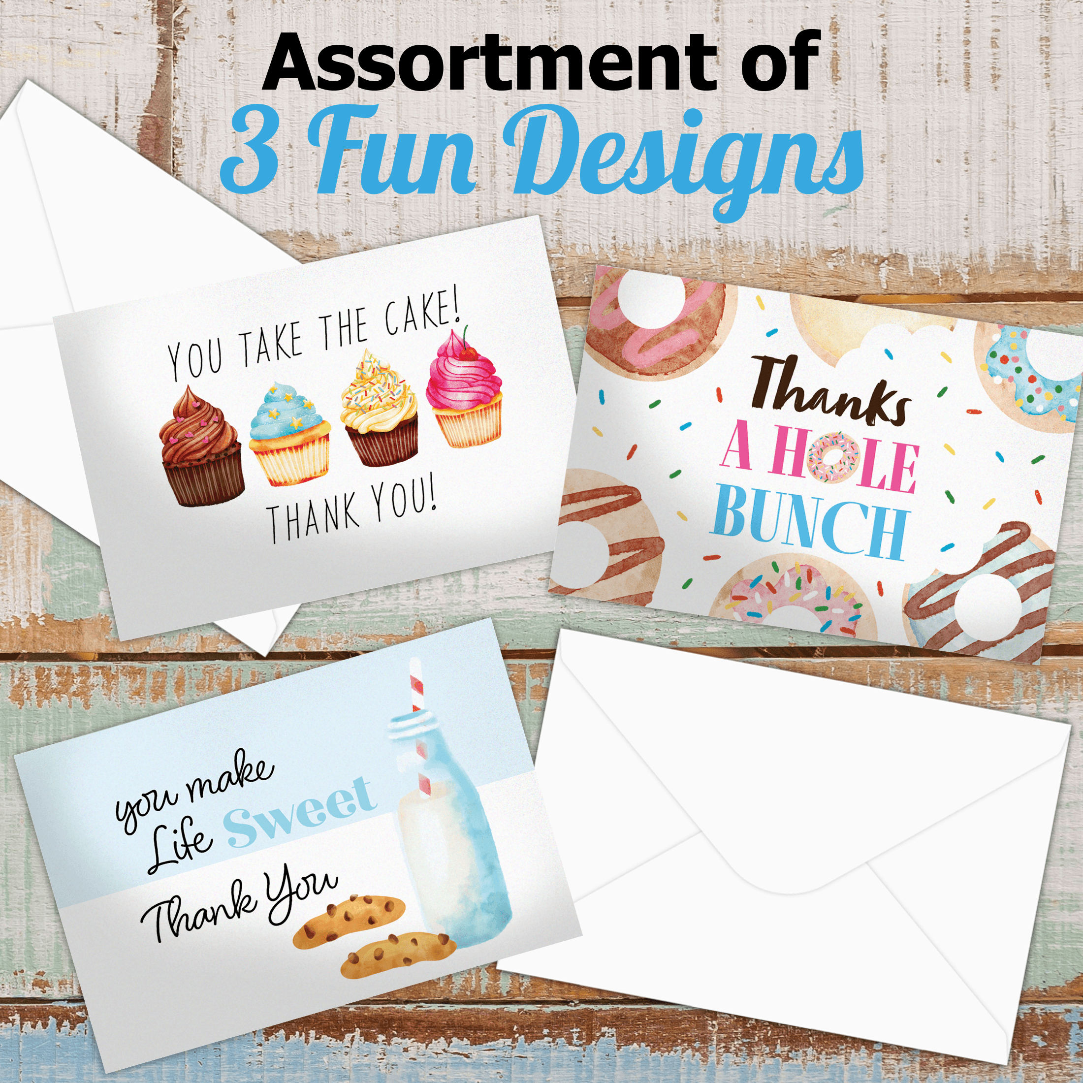 Sweet Thank You Cards with Envelopes - Elegant Greeting Cards for Birthday, Wedding, Baby Shower & Appreciation Gifts - Perfect for Teachers, Friends & Family
