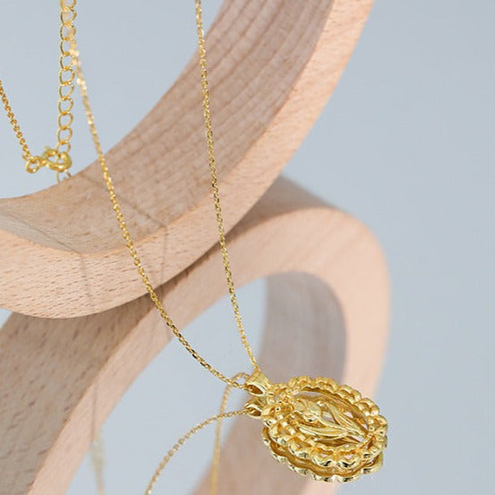 Elegant Tulip Flower Pendant Necklace for Women - 18K Gold Plated Chain Jewelry Gift for Mother's Day, Anniversary & Valentine's Day | Perfect for Parties, Weddings & Everyday Wear | SX268