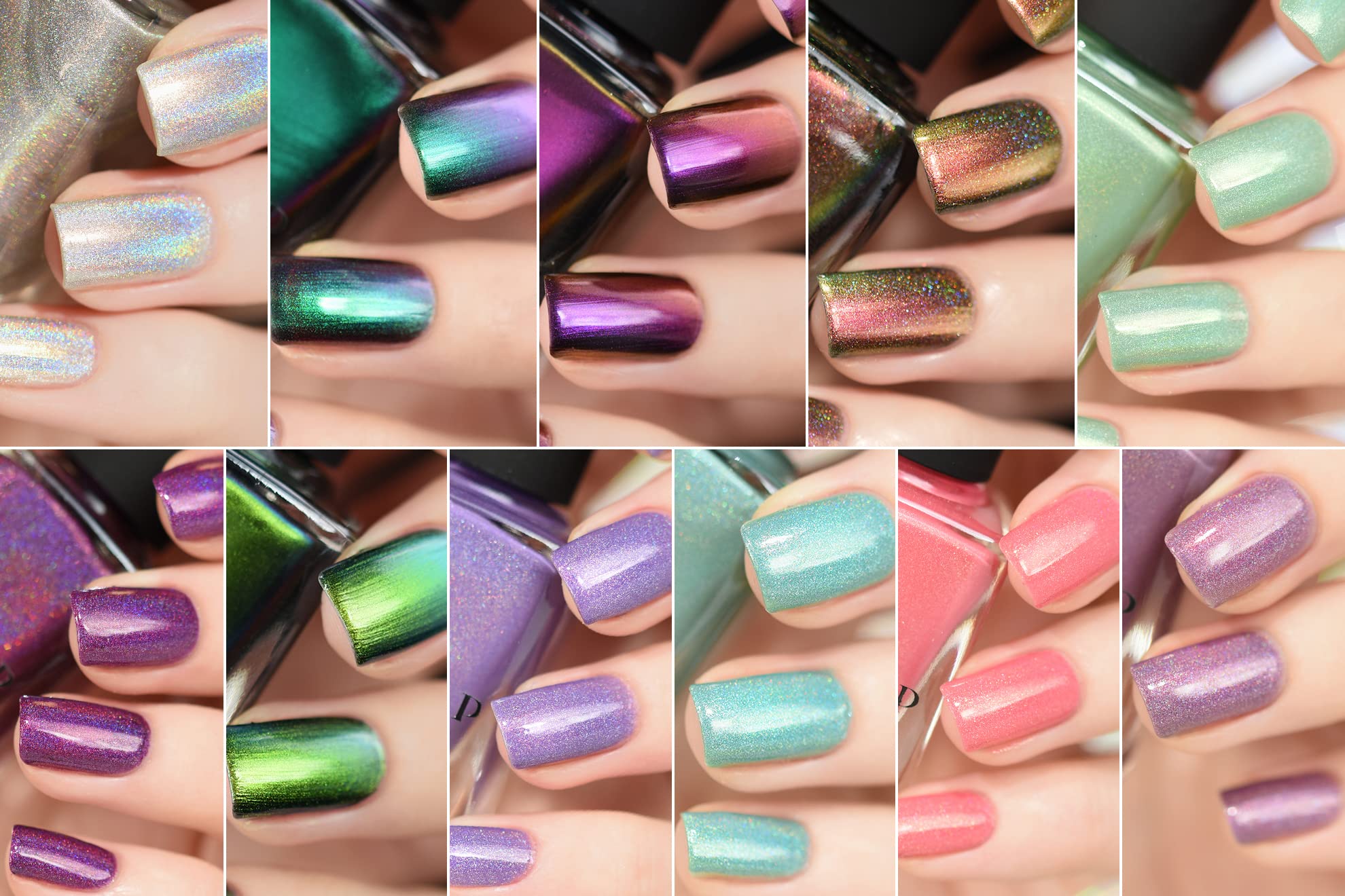 ILNP Spring 2014 Holographic Nail Polish Set - 6 Pack Long Lasting Nail Lacquer with Rainbow Effect for Manicure & Pedicure | Perfect for Spring Parties, Weddings & Special Occasions