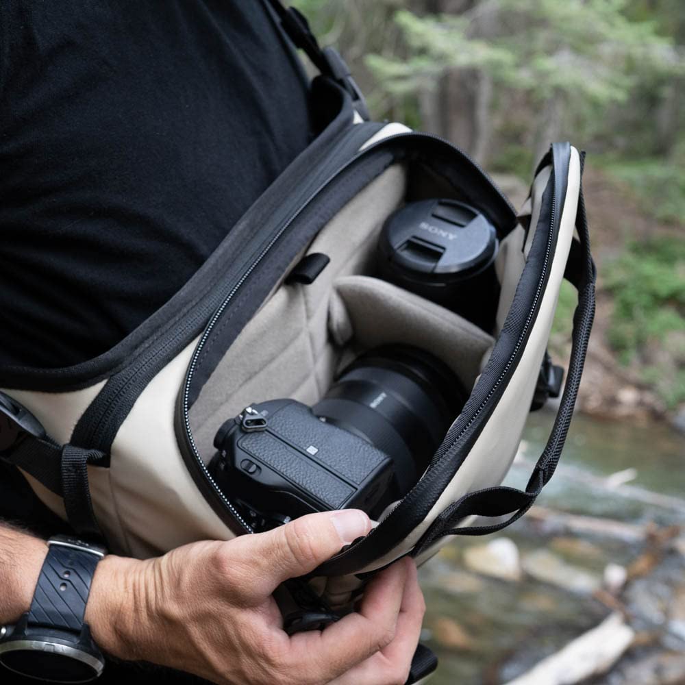 WANDRD ROGUE 6L Waterproof Camera Sling Bag for DSLR & Mirrorless Cameras - Compact Crossbody Photography Bag for Travel, Hiking & Everyday Use (Yuma Tan) | Ideal for Outdoor Adventures, City Exploration & Daily Commuting