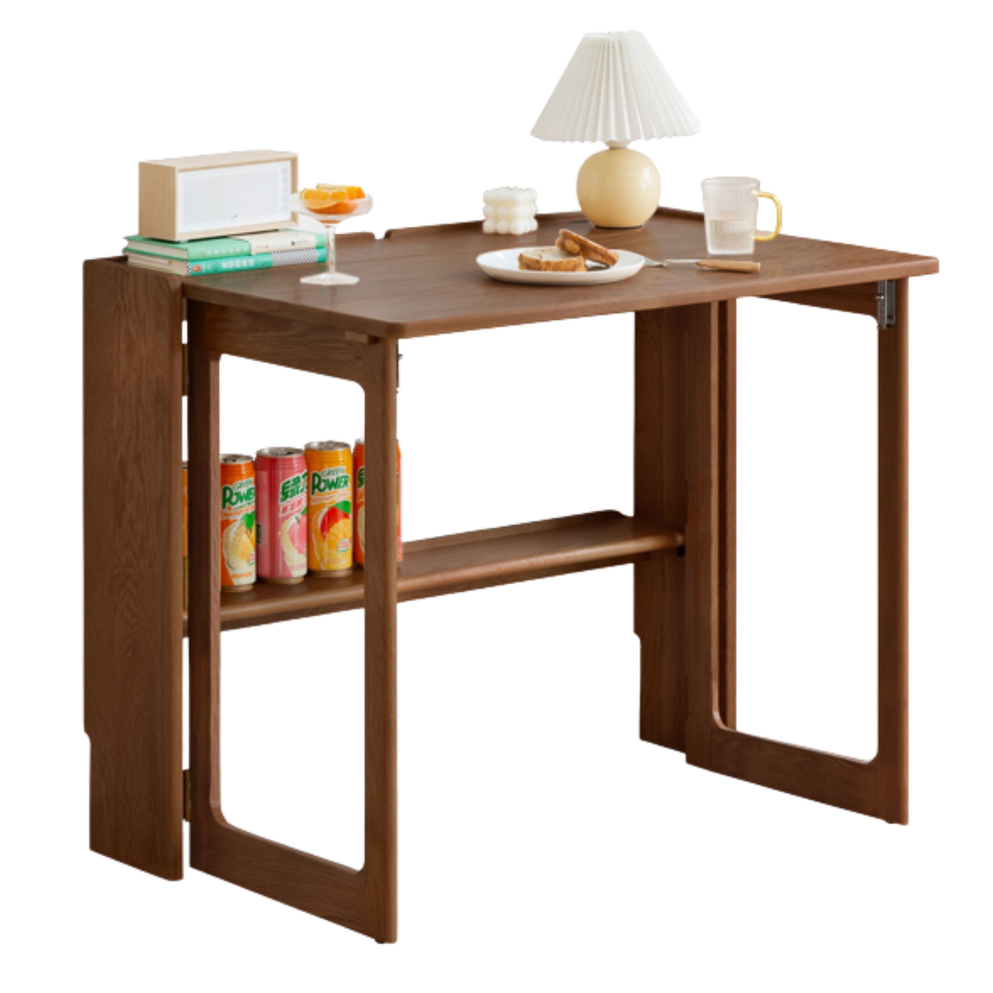 37.0×24.8×29.9 inch / 94×63×76 cm / walnut color / folding dining table