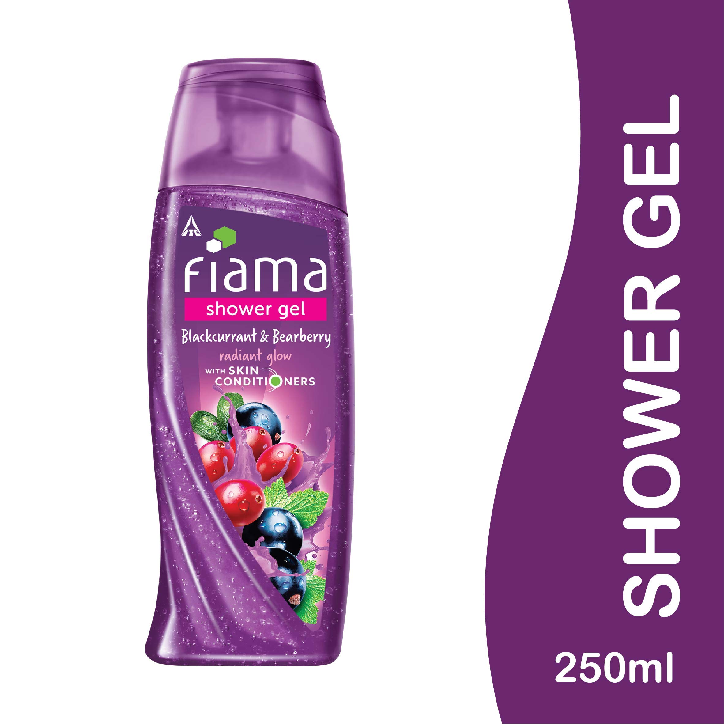 Fiama Patchouli & Macadamia Shower Gel with Blackcurrant & Bearberry - Moisturizing Body Wash with Skin Conditioners - 250ml (Pack of 2) - For Relaxing Bath & Daily Skincare Routine