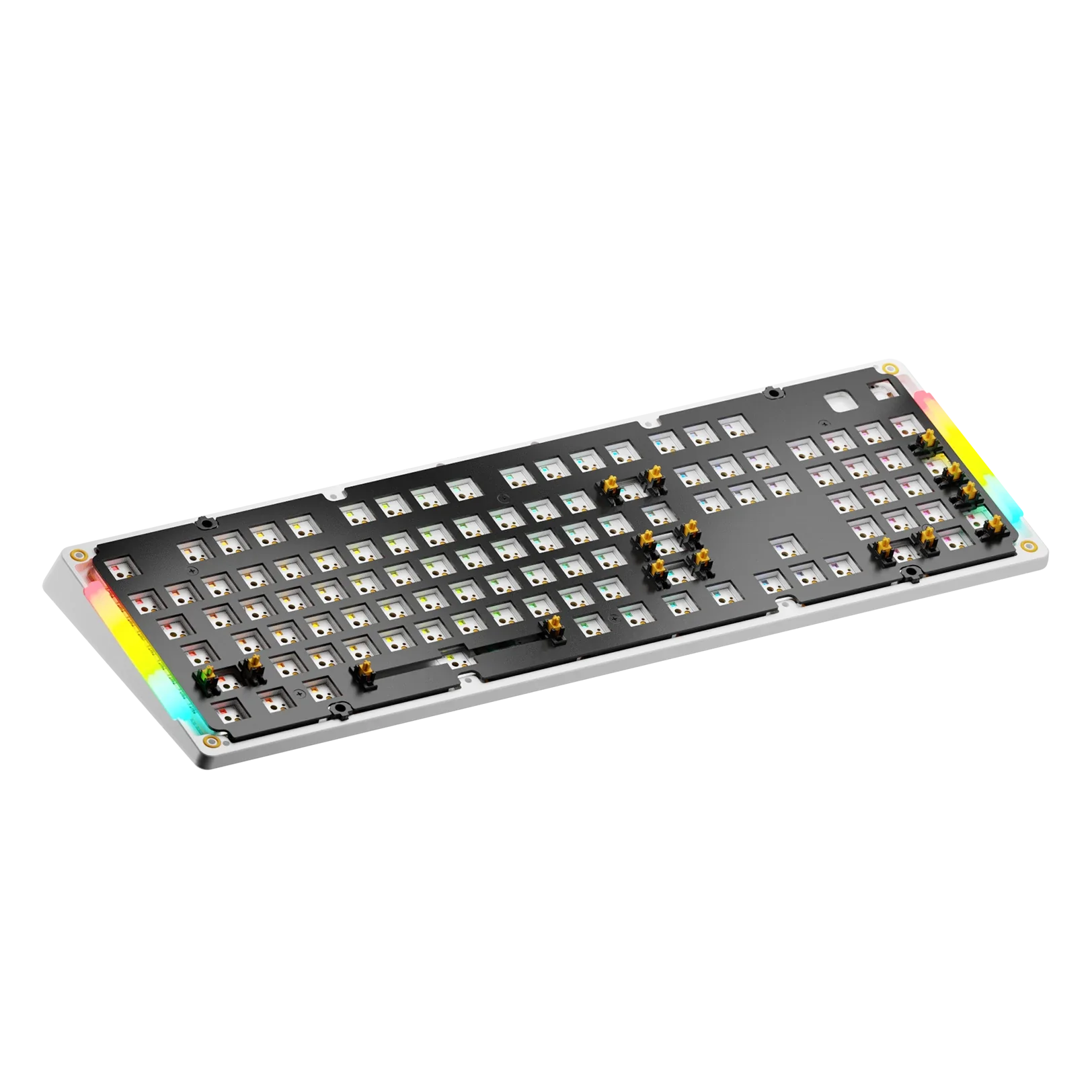 GMMK 3 Mechanical Keyboard Bottom Case - Metal Matte White (100% Size) | Durable Aluminum Base for Custom Keyboard Builds & Gaming Setups