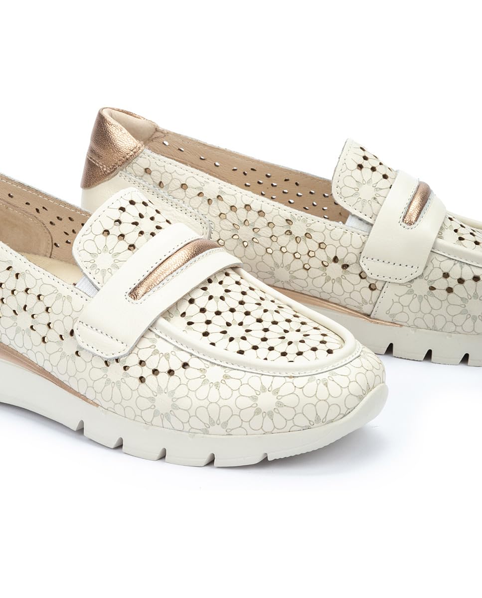 PIKOLINOS Women's Leather Sneakers - Cantabria Style Comfortable Walking Shoes for Casual Outings & Travel
