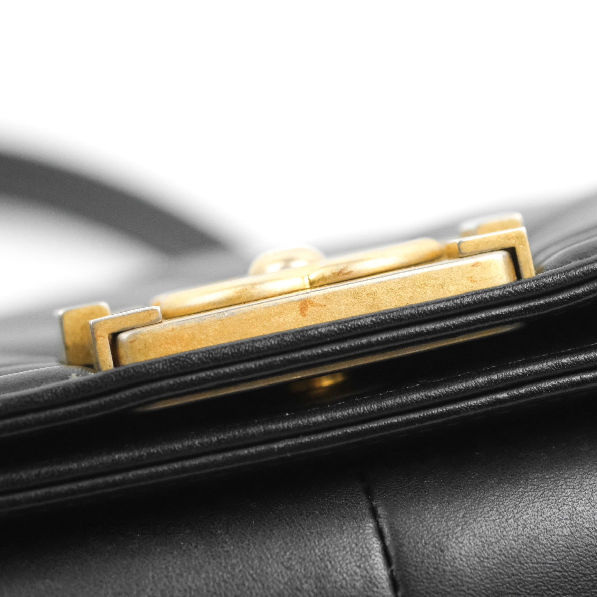 Chanel Chevron Medium Boy Bag in Black Calfskin with Aged Gold Hardware - Luxury Crossbody Purse for Women, Perfect for Evening Events & Date Nights
