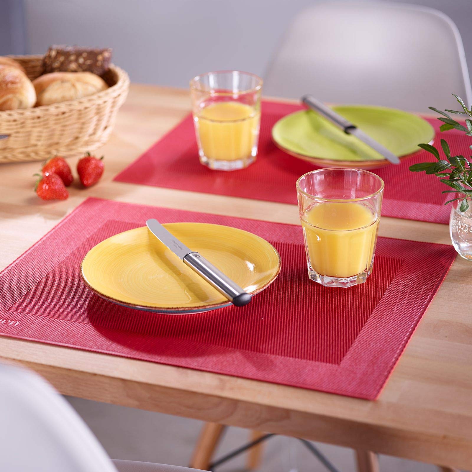 Westmark Home Place Mats - Waterproof Vinyl Polyester Table Mats for Dining Room, Kitchen & Outdoor Use | Non-Slip & Easy to Clean