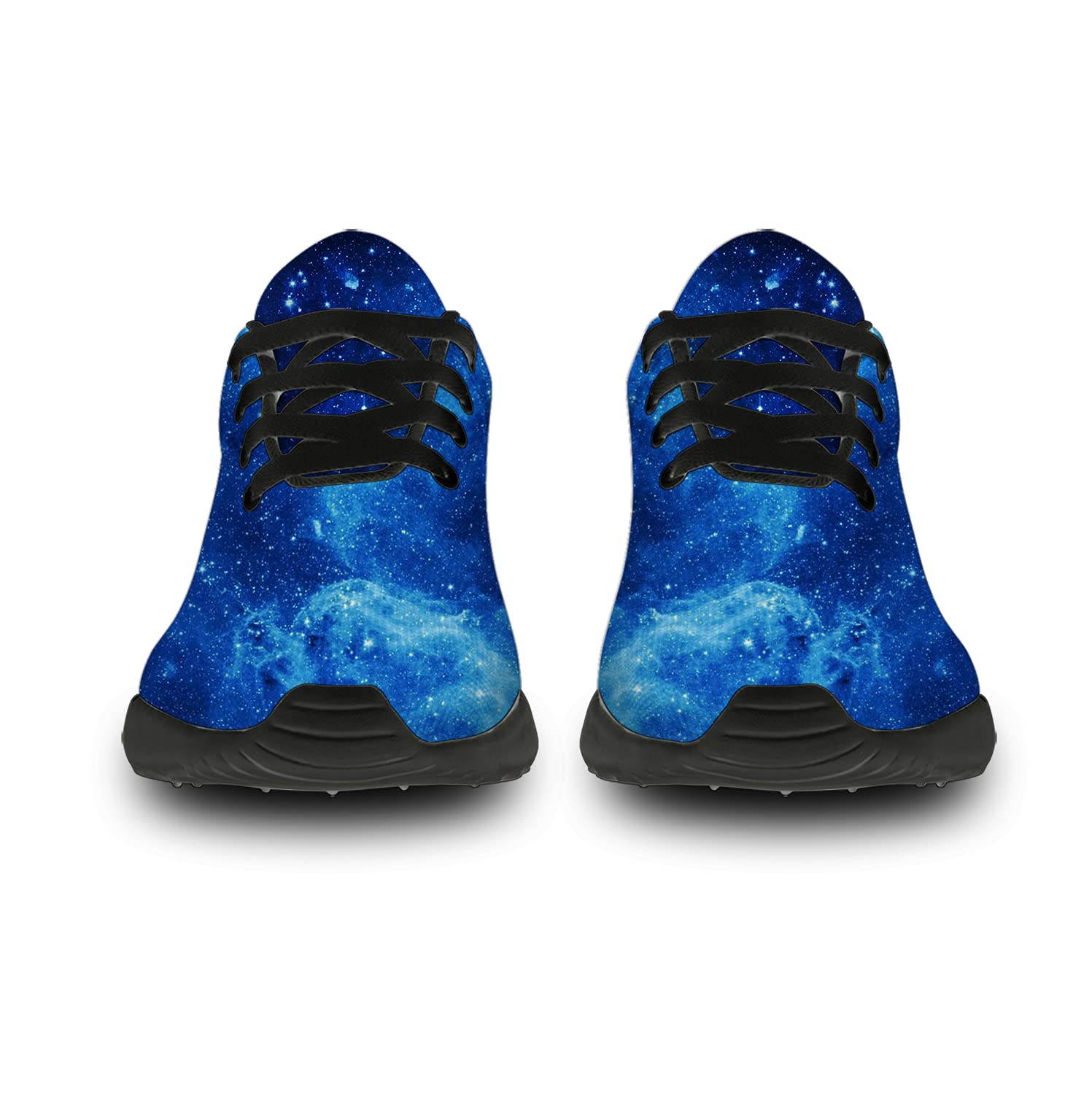 Galaxy Print Running Shoes for Men & Women - Cosmic Universe Sneakers for Walking, Tennis & Jogging - Blue Starry Sky Athletic Shoes - Gifts for Boys & Girls - Size 13 Men/15.5 Women Black - Perfect for Gym Workouts, Casual Wear & Space-Themed Parties