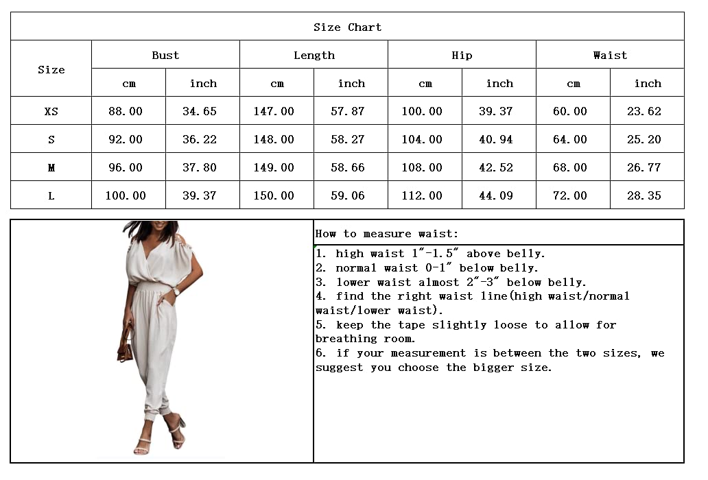 Women's Smocked High Waist Cold Shoulder Jumpsuit - Summer One Piece Romper with Pants for Casual Outings & Beach Vacations