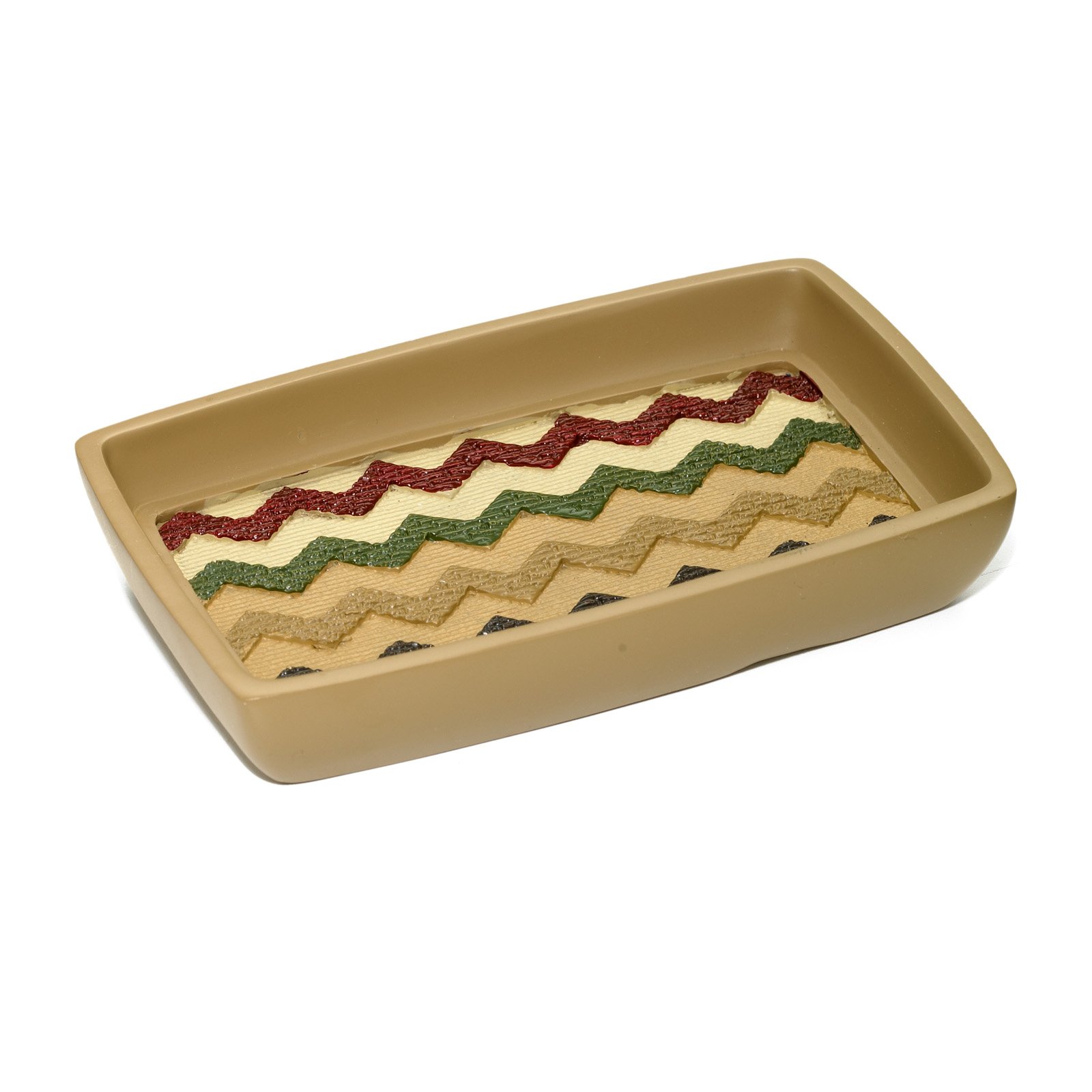 Premium Mocha Bath Waves Soap Dish - Non-Slip Shower Soap Holder for Bathroom, Kitchen & Spa - Elegant Ceramic Soap Tray with Drainage Holes