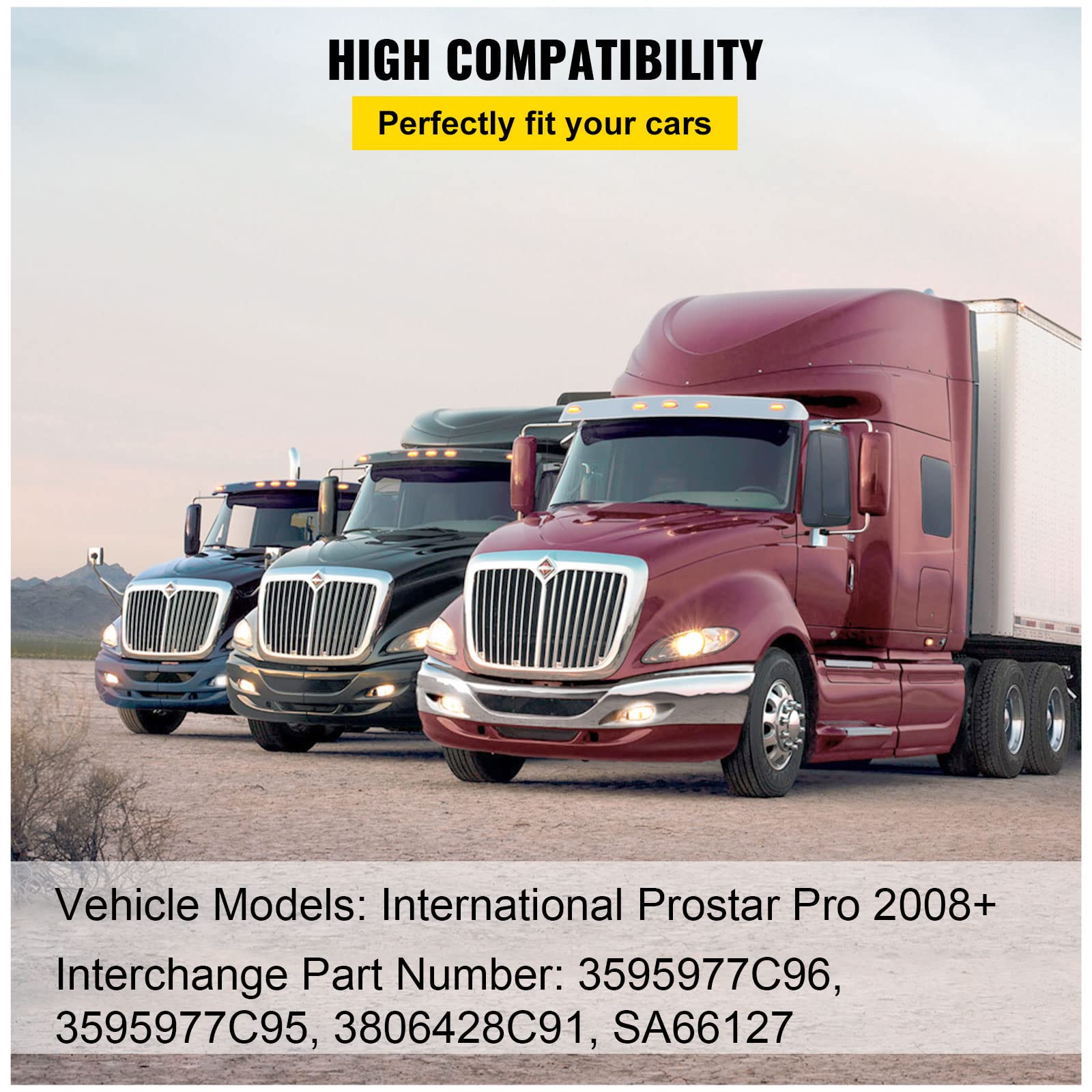Heavy Duty Cab Shock Absorber for International Prostar 2008+ | Part# 3595977C96 3595977C95 | Air Ride Suspension Dampener to Reduce Driving Vibration (Single) | Smooth Ride for Long-Haul Trucking & Commercial Vehicles