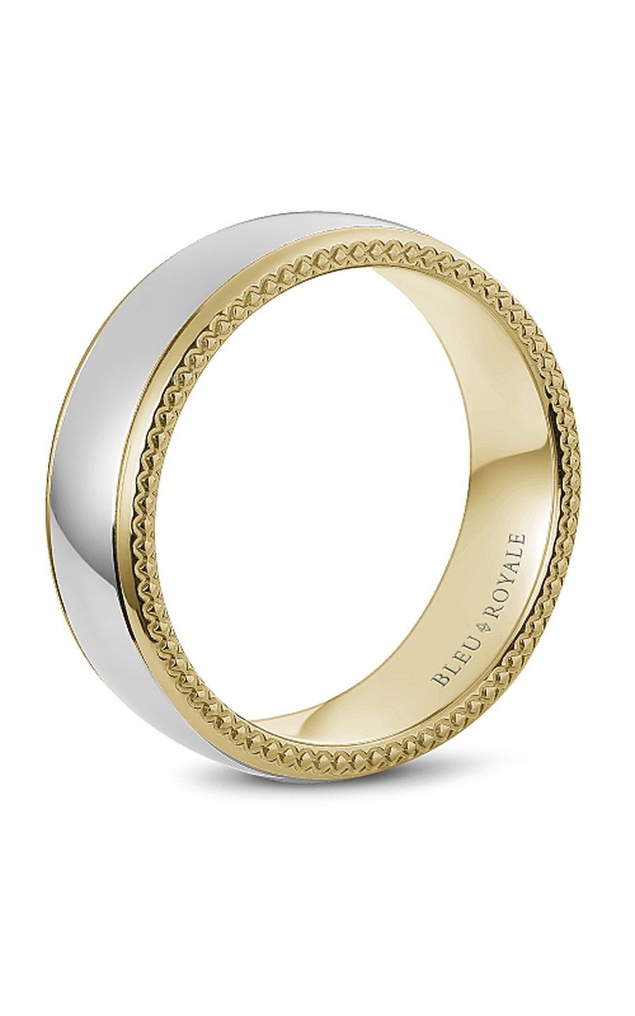 Bleu Royale Men's Wedding Band Ring - 14K White Gold Classic Comfort Fit for Men - Perfect for Engagement, Anniversary & Special Occasions