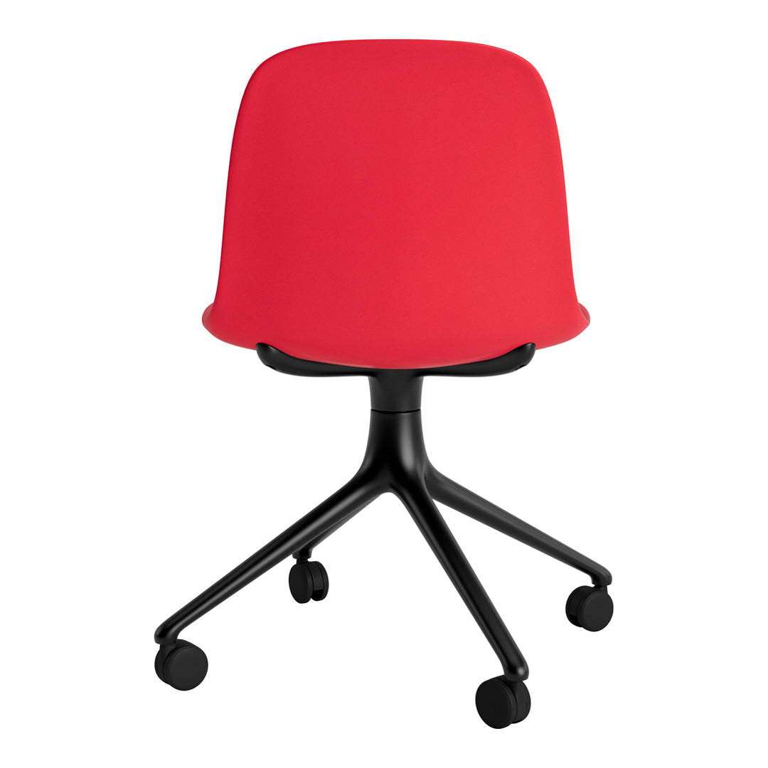 Ergonomic Form Chair with 4-Wheel Swivel Base - Adjustable Office Chair for Home & Work - Perfect for Desk Work, Gaming, and Study Sessions