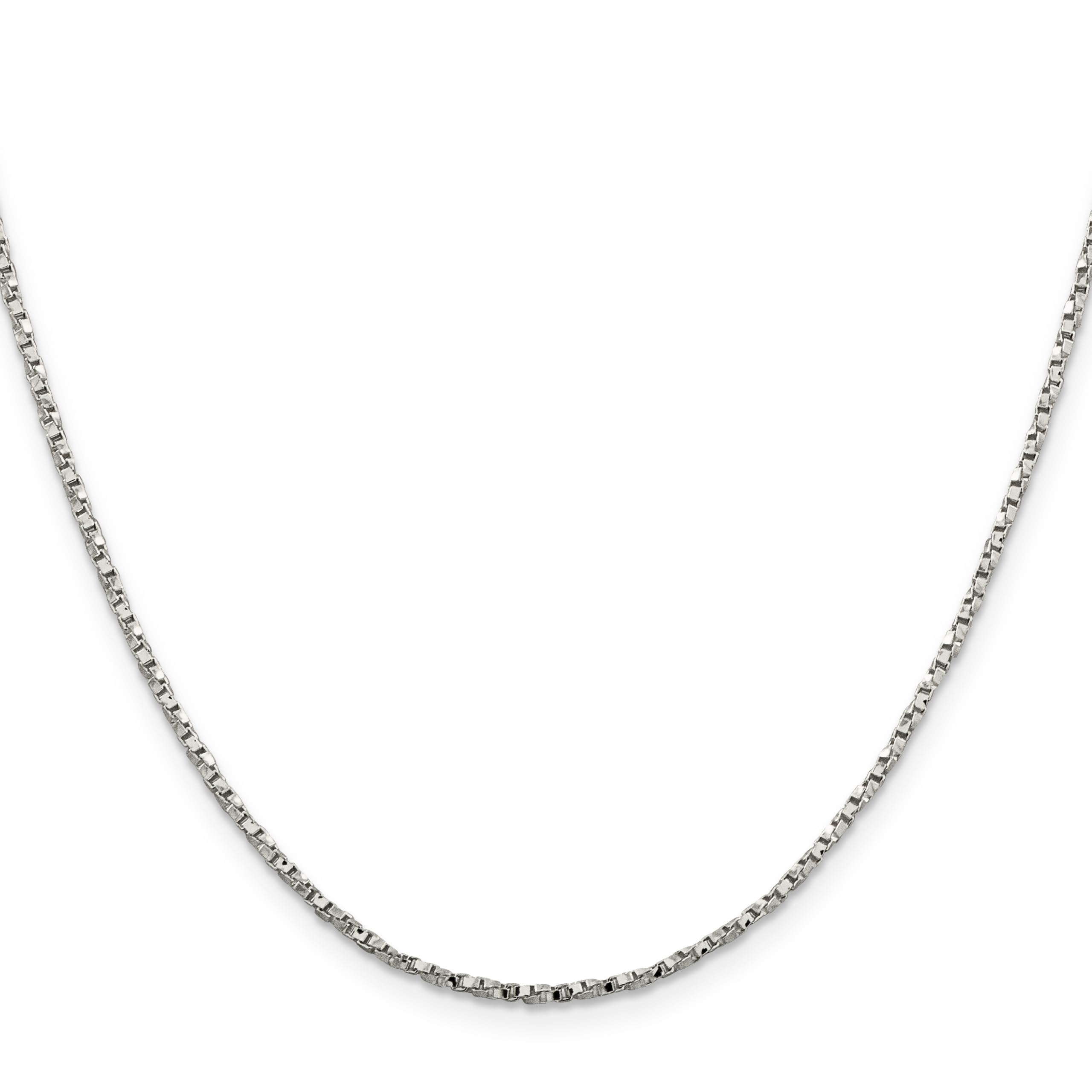 IceCarats 925 Sterling Silver 1.75mm Twisted Box Link Chain Necklace for Women - Dainty Layering Jewelry, Gift for Her, Everyday Wear & Special Occasions