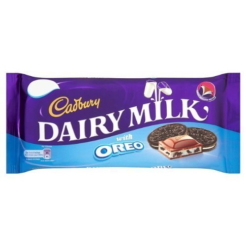 Cadbury Dairy Milk Chocolate Bar with Oreo Cookies - 120g (2-Pack) | UK Import | Perfect for Snacking, Gifts & Dessert Toppings