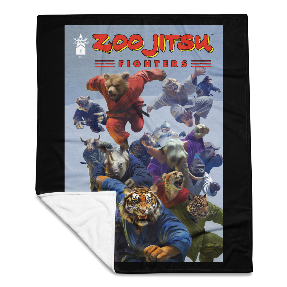 Zoo Jitsu Fighters #1 Cover A Kohse Throw Blanket - Soft Flannel Blanket for Anime Fans, Home Decor & Cozy Nights | Perfect for Sofa, Bed, Gift Giving